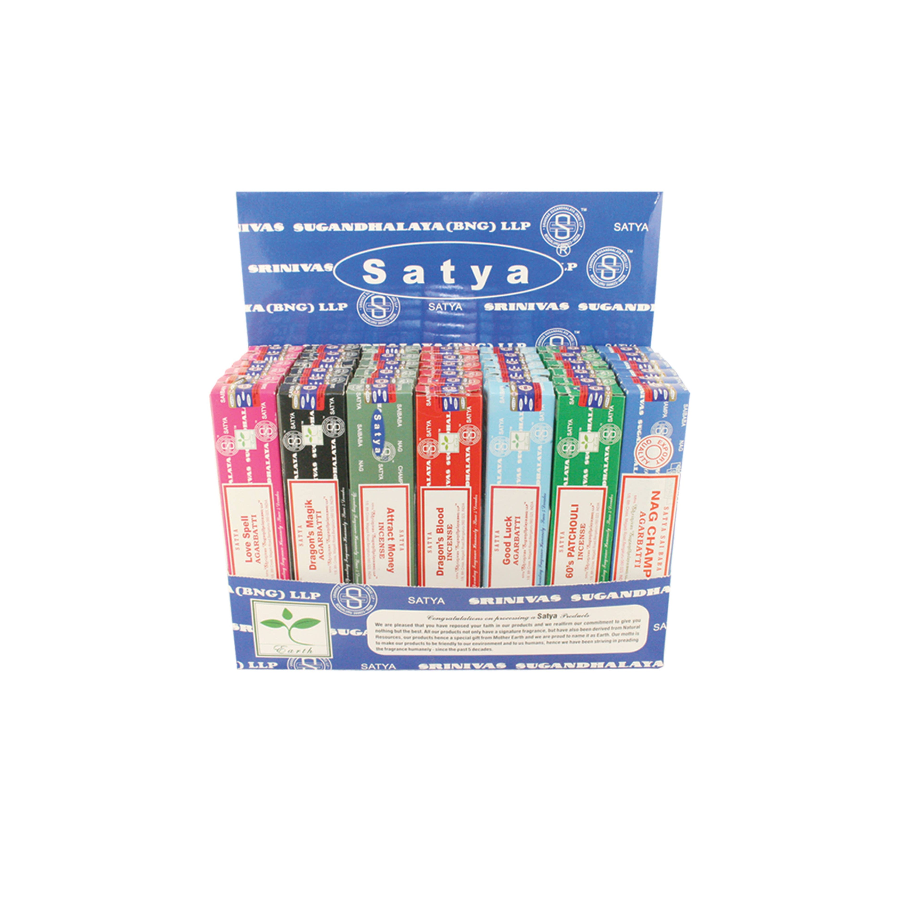 Satya - Nag Champa Incense Sticks 7 Varieties Love Spell