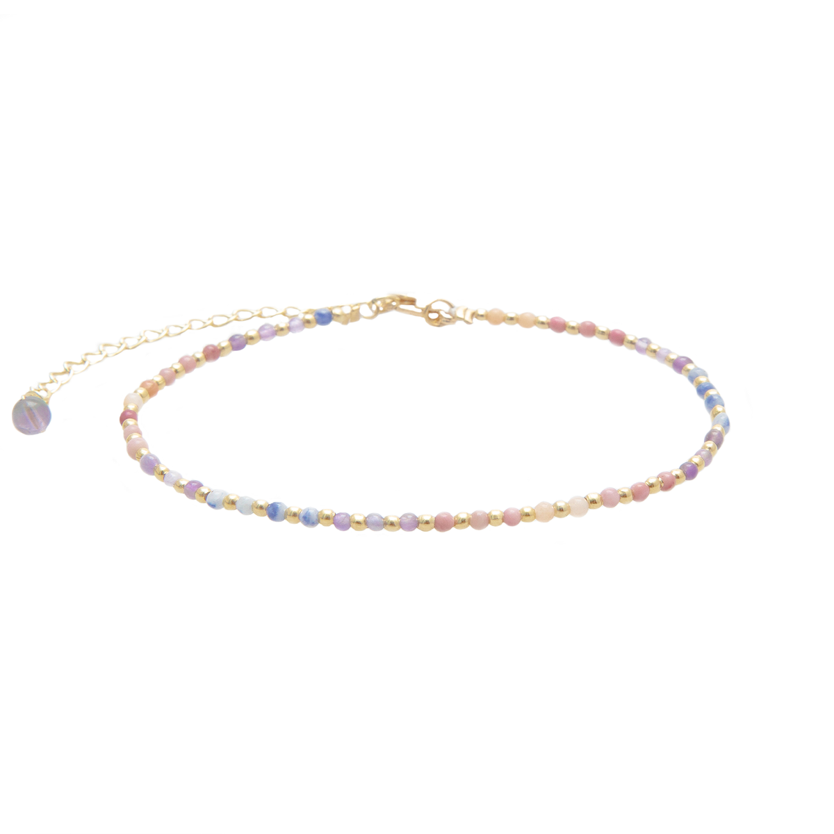 Energy Healer Healing 2mm Anklet Gold