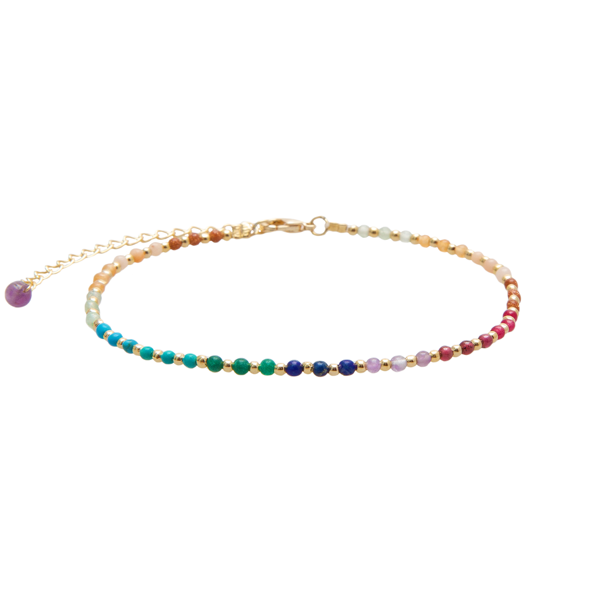 Divine Healer Healing 2mm Anklet Gold