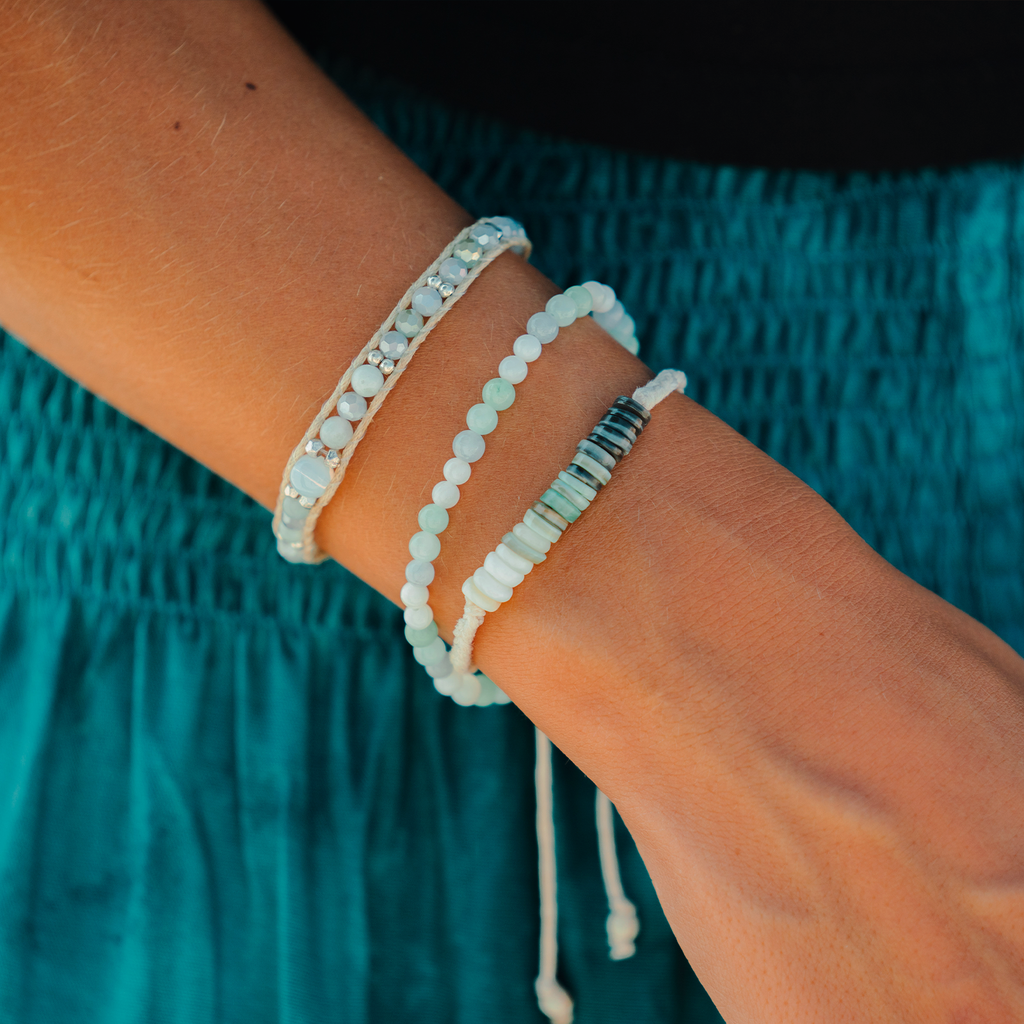 Courtney Braided Puka Shell Bracelet