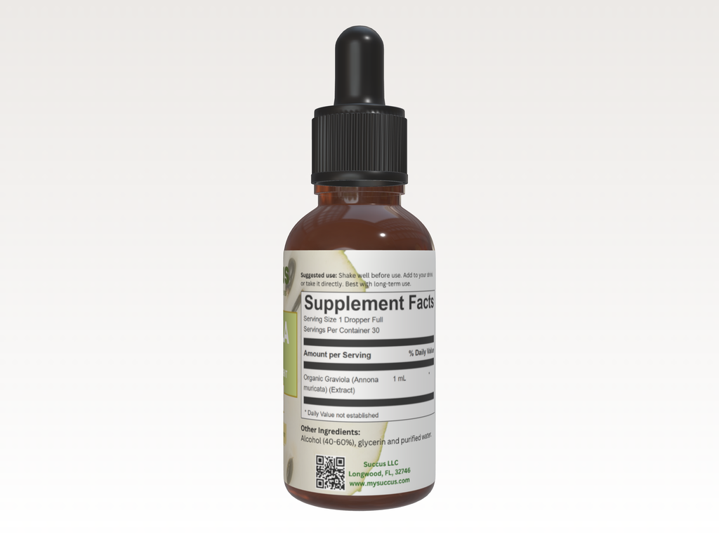 Soursop Tincture | Immune System (High Potency) | Alcohol Free | 1 fl oz