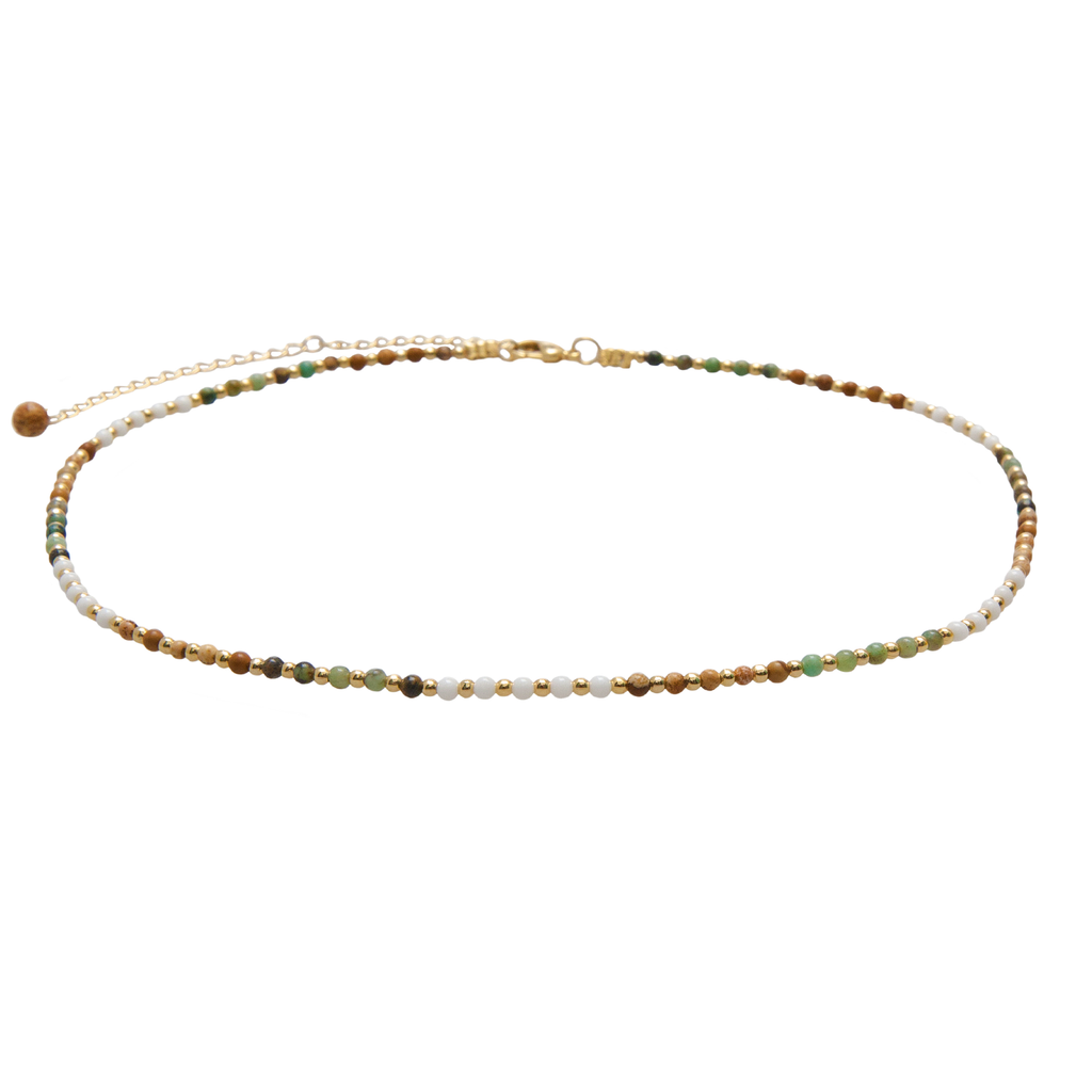 Peace Protector 2mm Metal Accent Healing Necklace