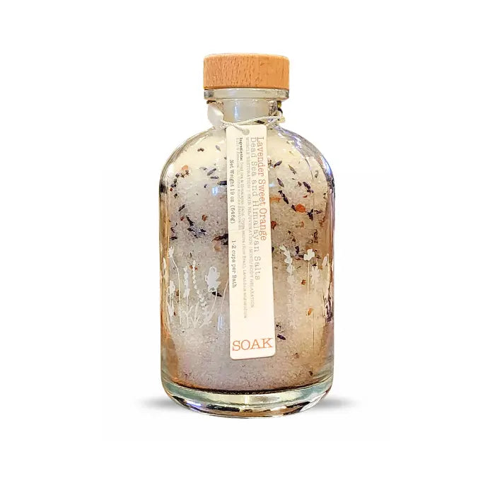Bath Soak - Lavender & Dead Sea Salt Lavender Sweet Orange 19 oz