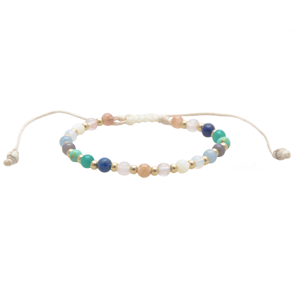 Spiritual Healer 4mm Metal Accent Healing Bracelet Pull Through