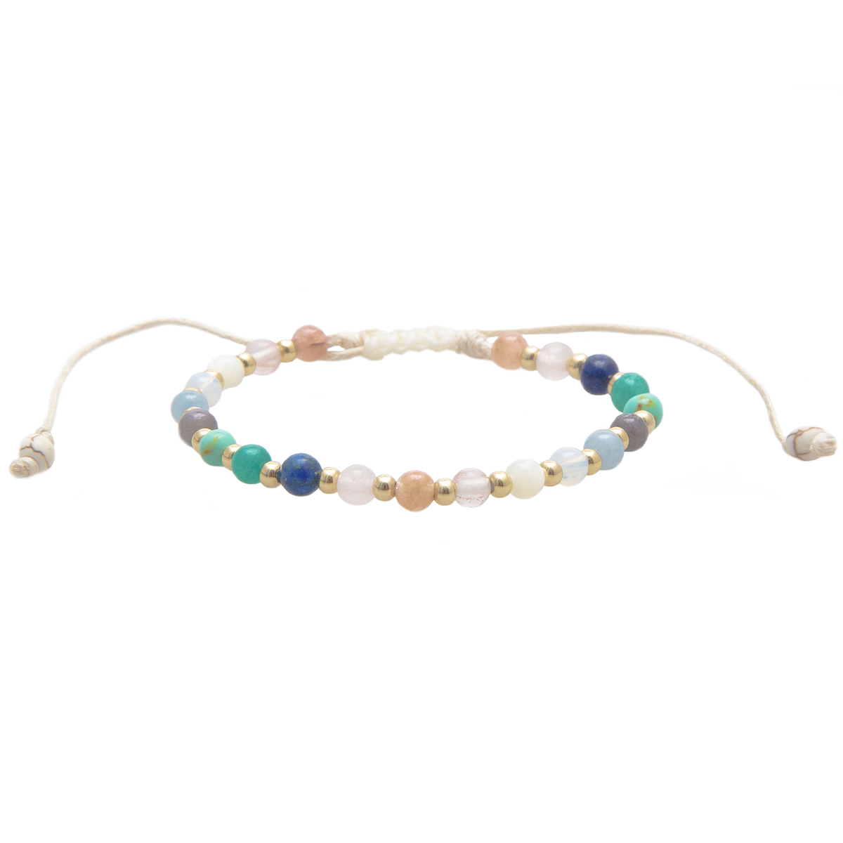 Spiritual Healer 4mm Metal Accent Healing Bracelet Pull Through