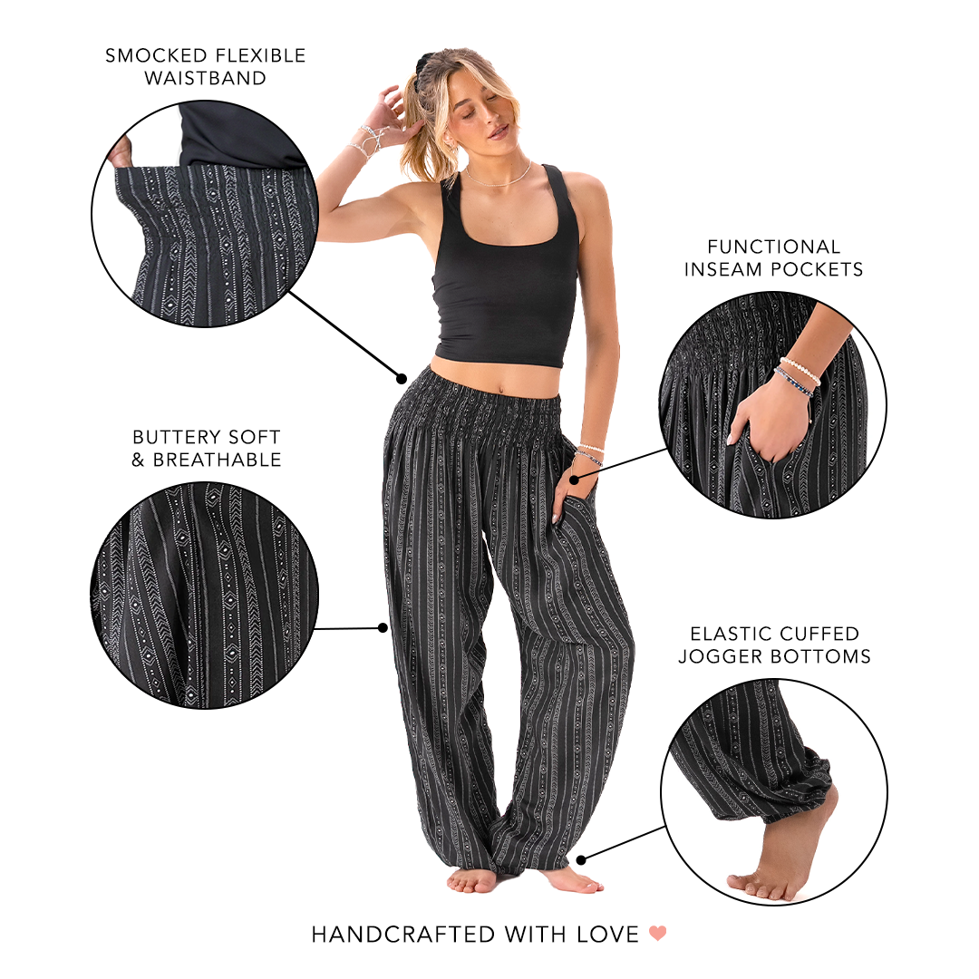 Akha Tribal Print Harem Pants