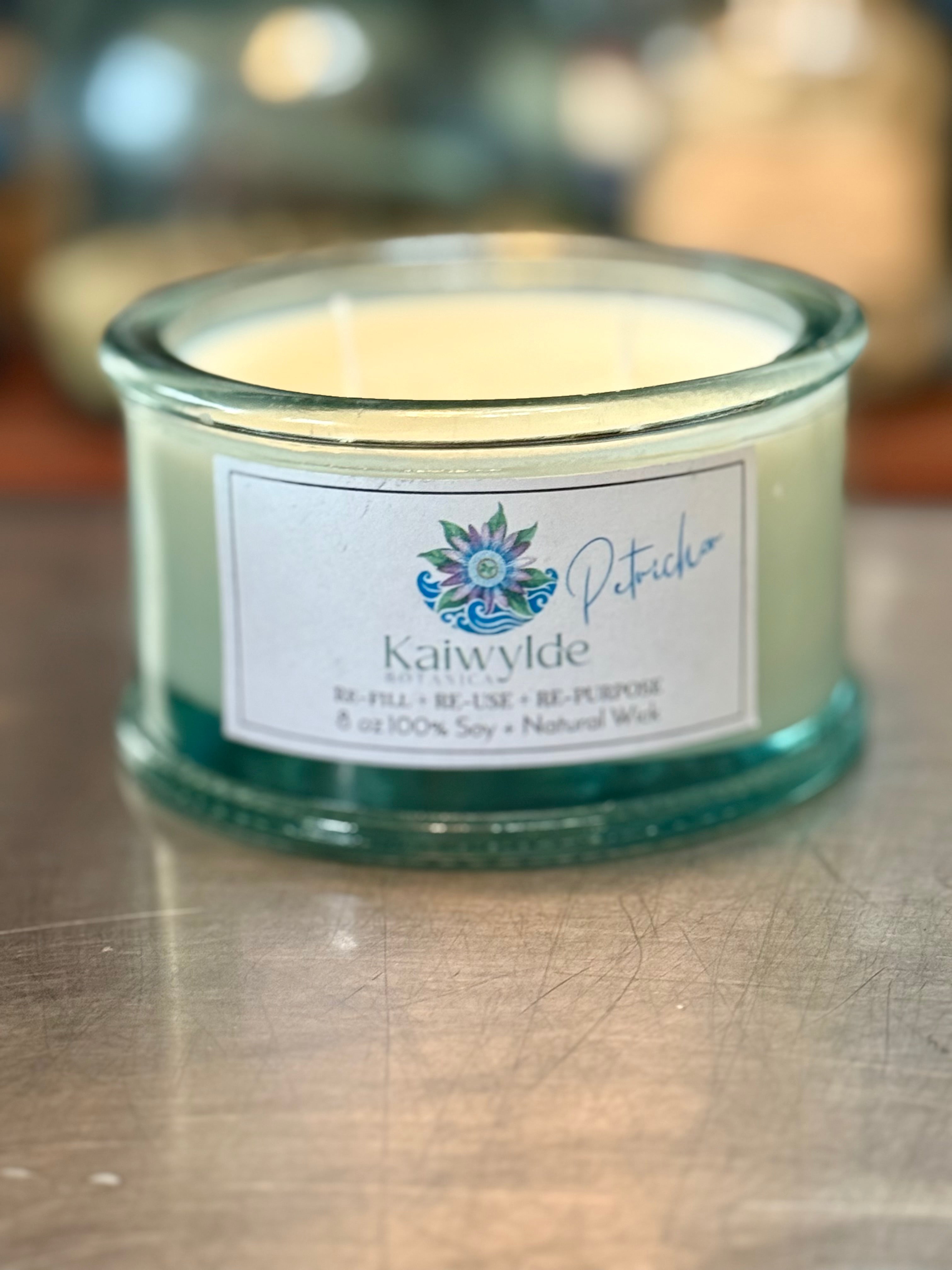 Petrichor Scent - Kaiwylde Botanica 10 oz Seaglass Series Jar Candle