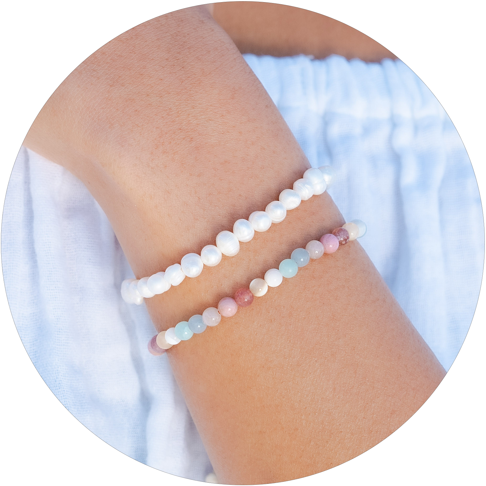 Compassion + Self Love Bracelet Stack Cotton