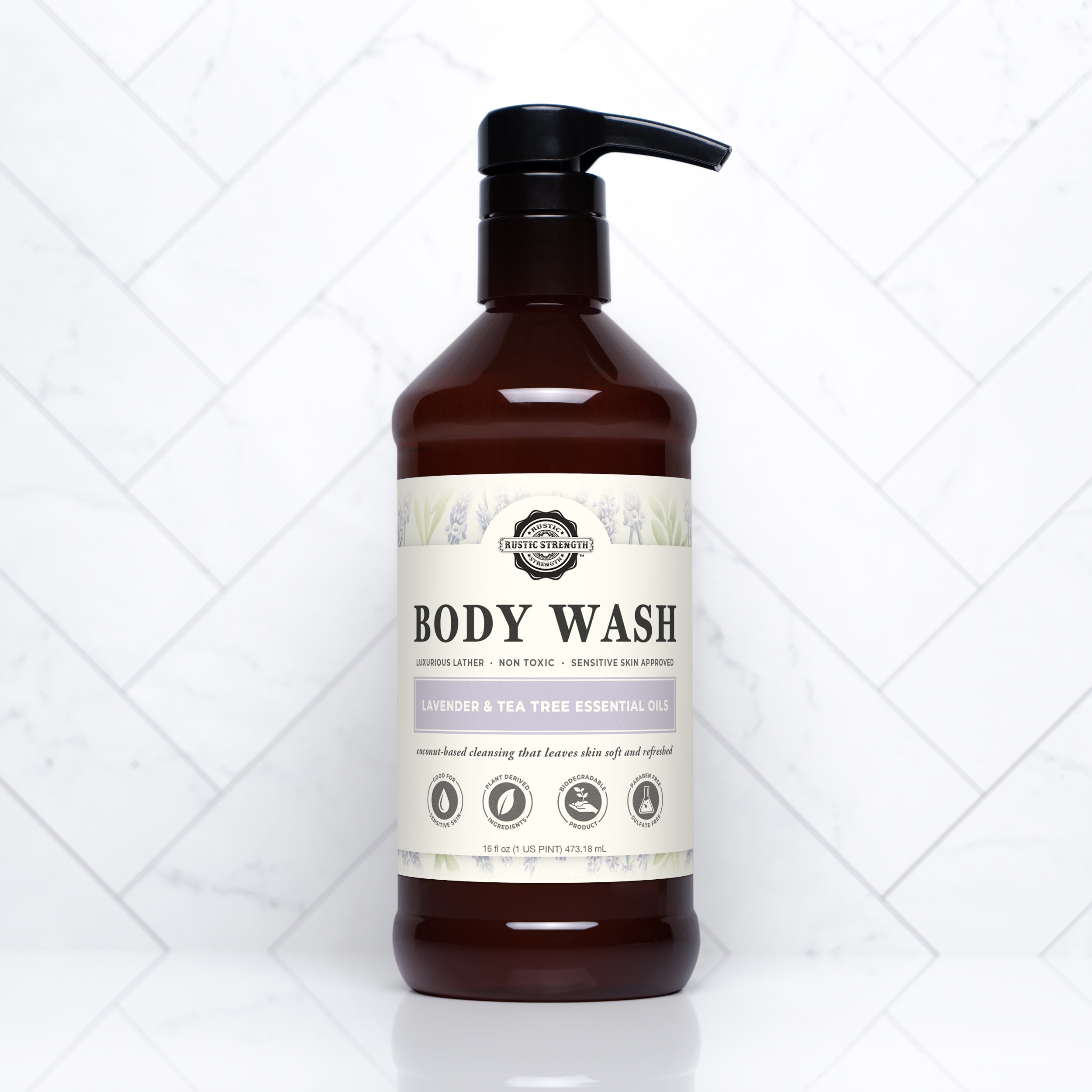 Moisturizing Body Wash | Lavender & Tea Tree 16 oz Plastic