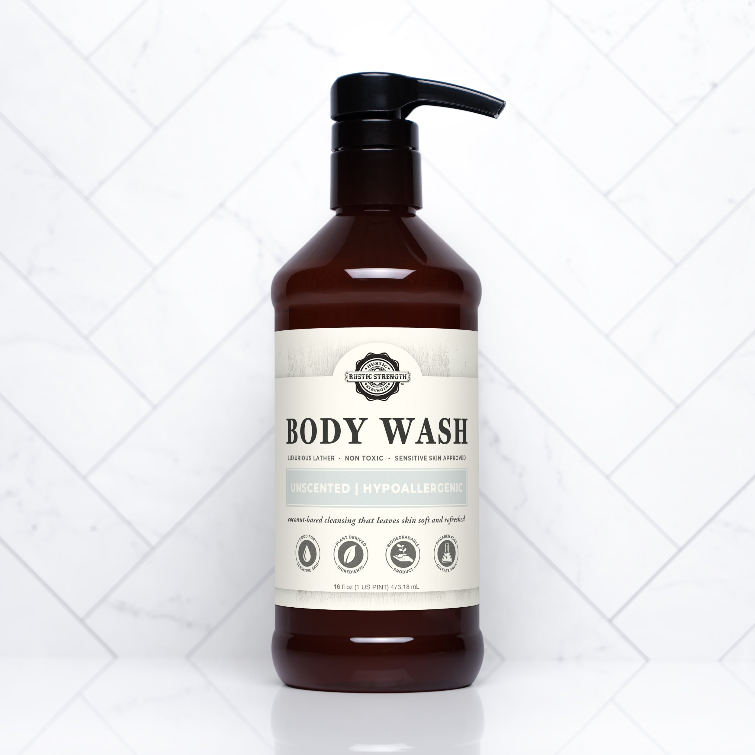 Moisturizing Body Wash | Unscented 16 oz Plastic