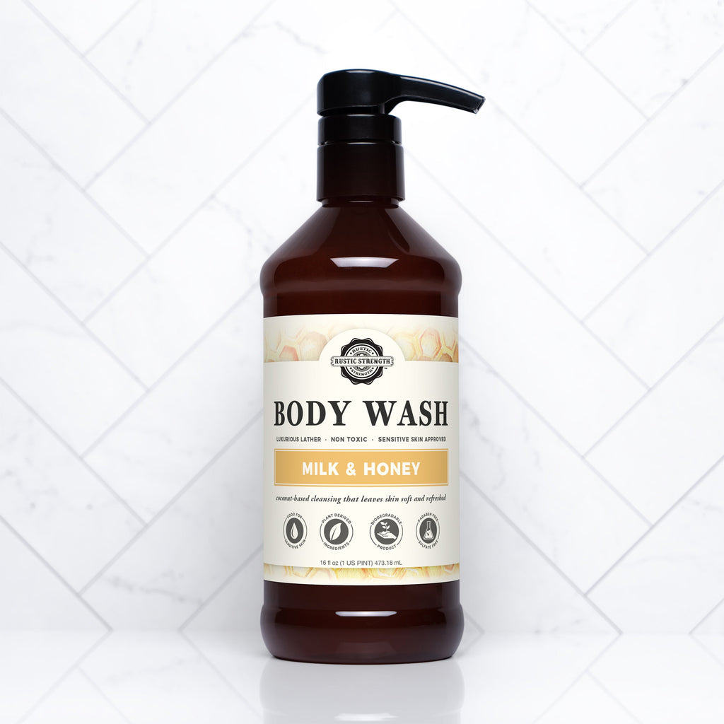 Moisturizing Body Wash | Milk & Honey 16 oz Plastic