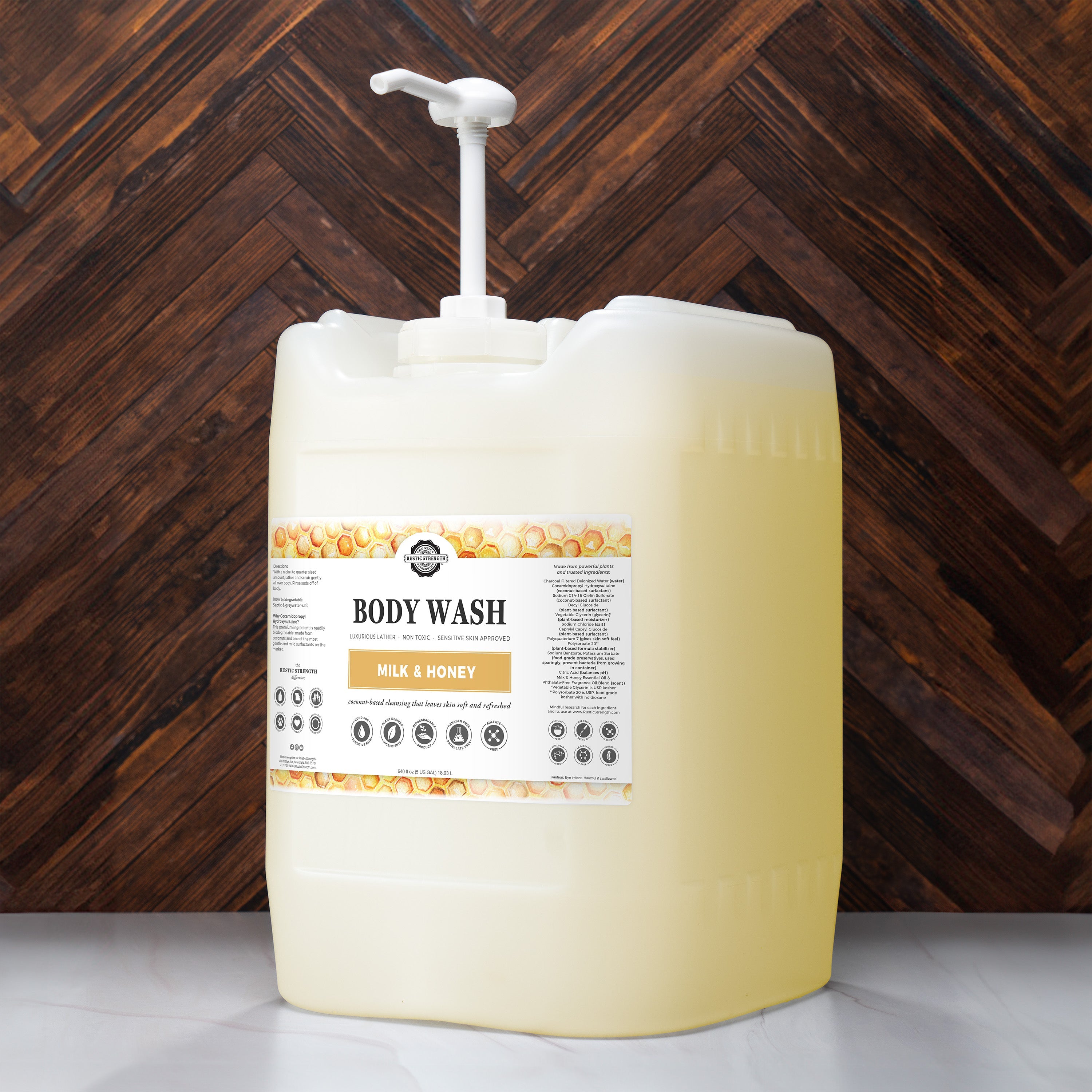 Moisturizing Body Wash | Milk & Honey 5 Gallon Eco Jug with Pump