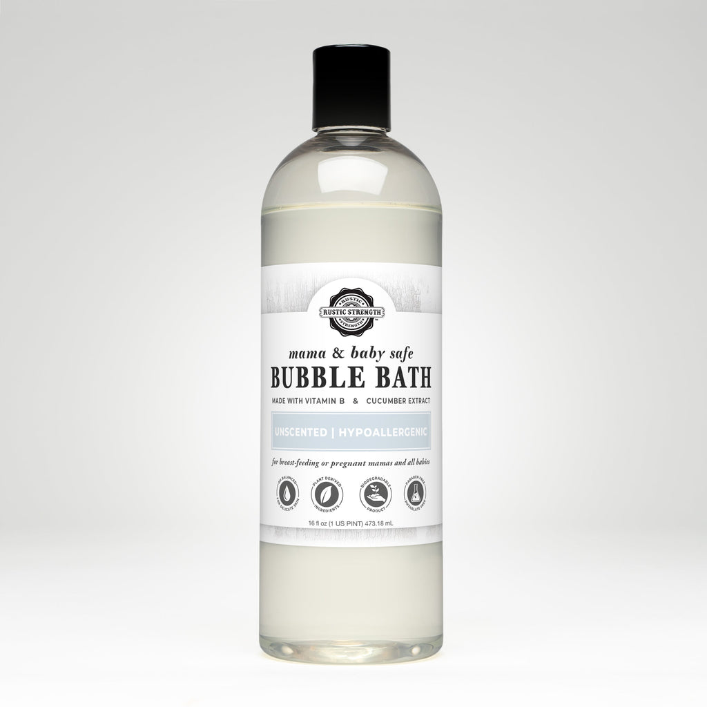 Bubble Bath | Mama + Baby Safe 16 oz Plastic with Flip Top Spout