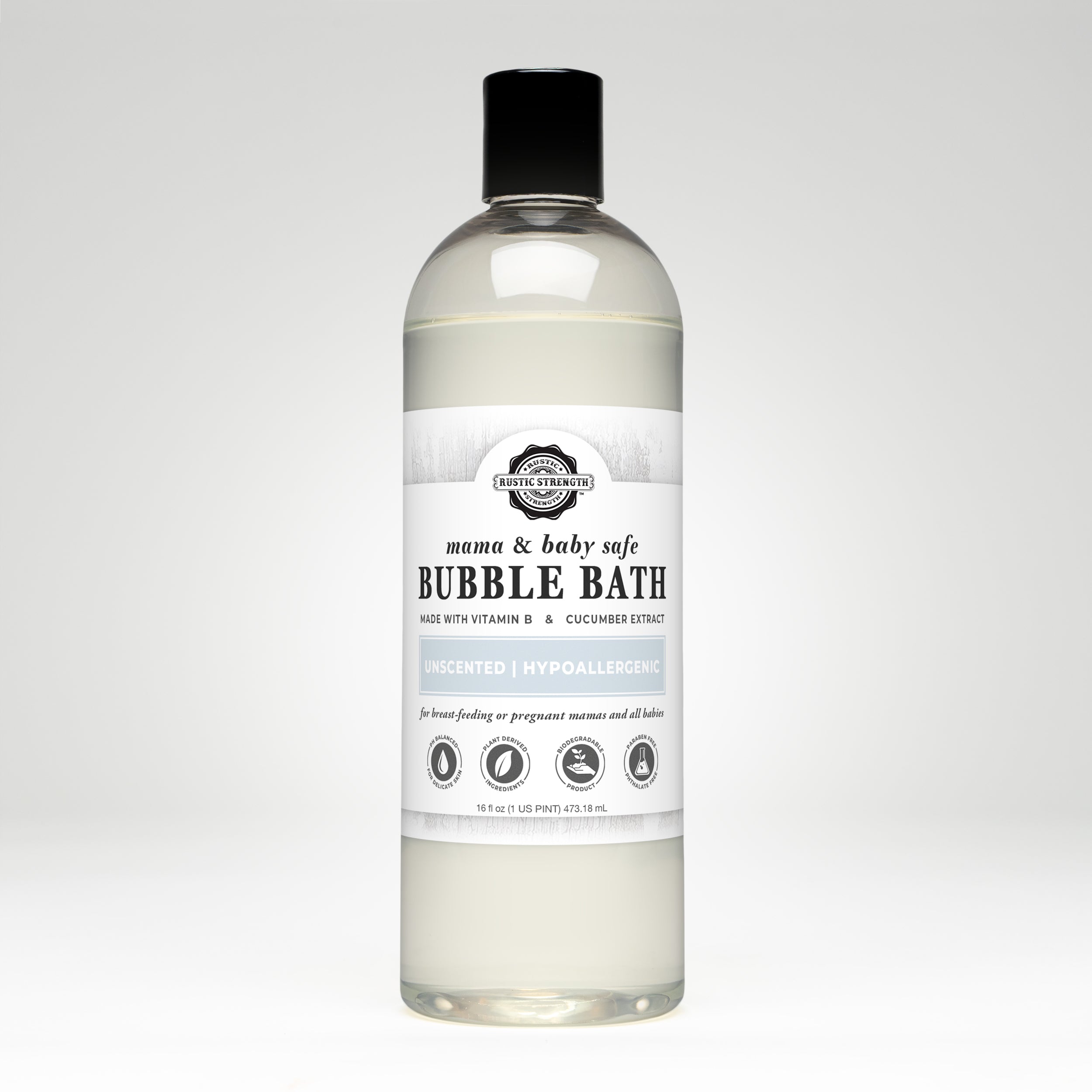 Bubble Bath | Mama + Baby Safe 16 oz Plastic with Flip Top Spout