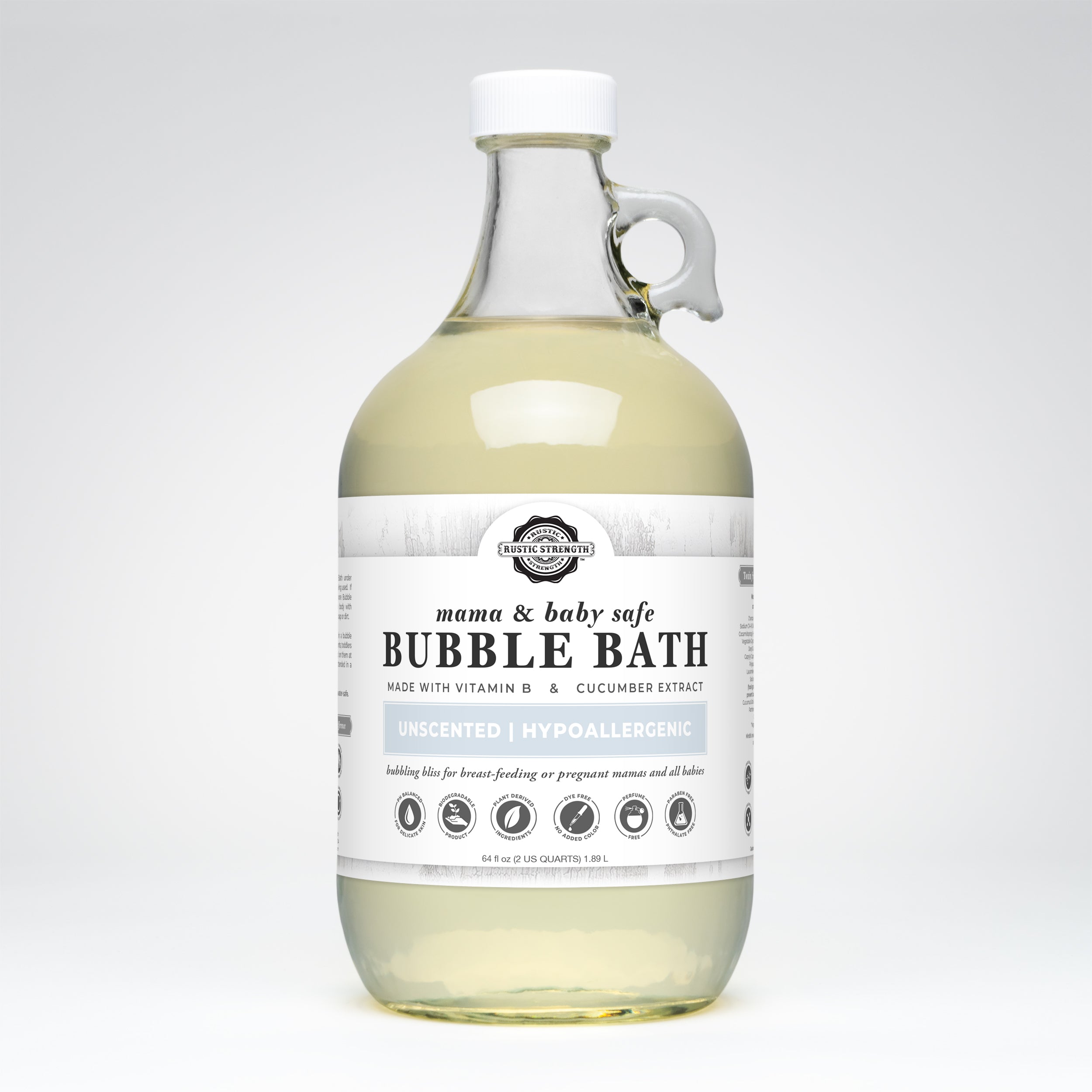 Bubble Bath | Mama + Baby Safe Half Gallon Glass