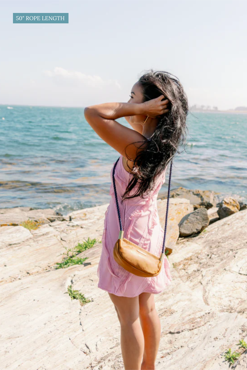 Clam Shell Bag // in Brown Leather