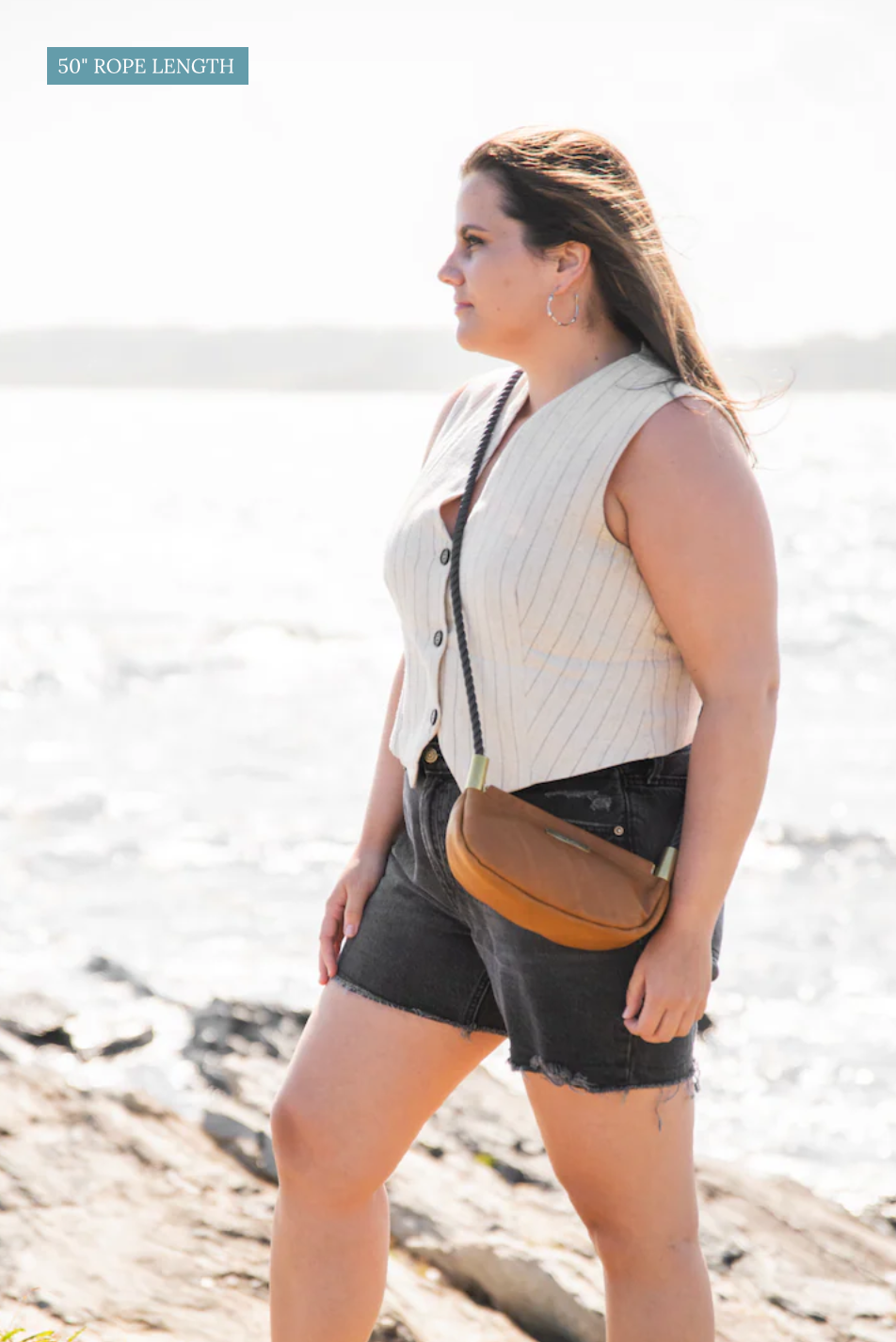 Clam Shell Bag // in Brown Leather
