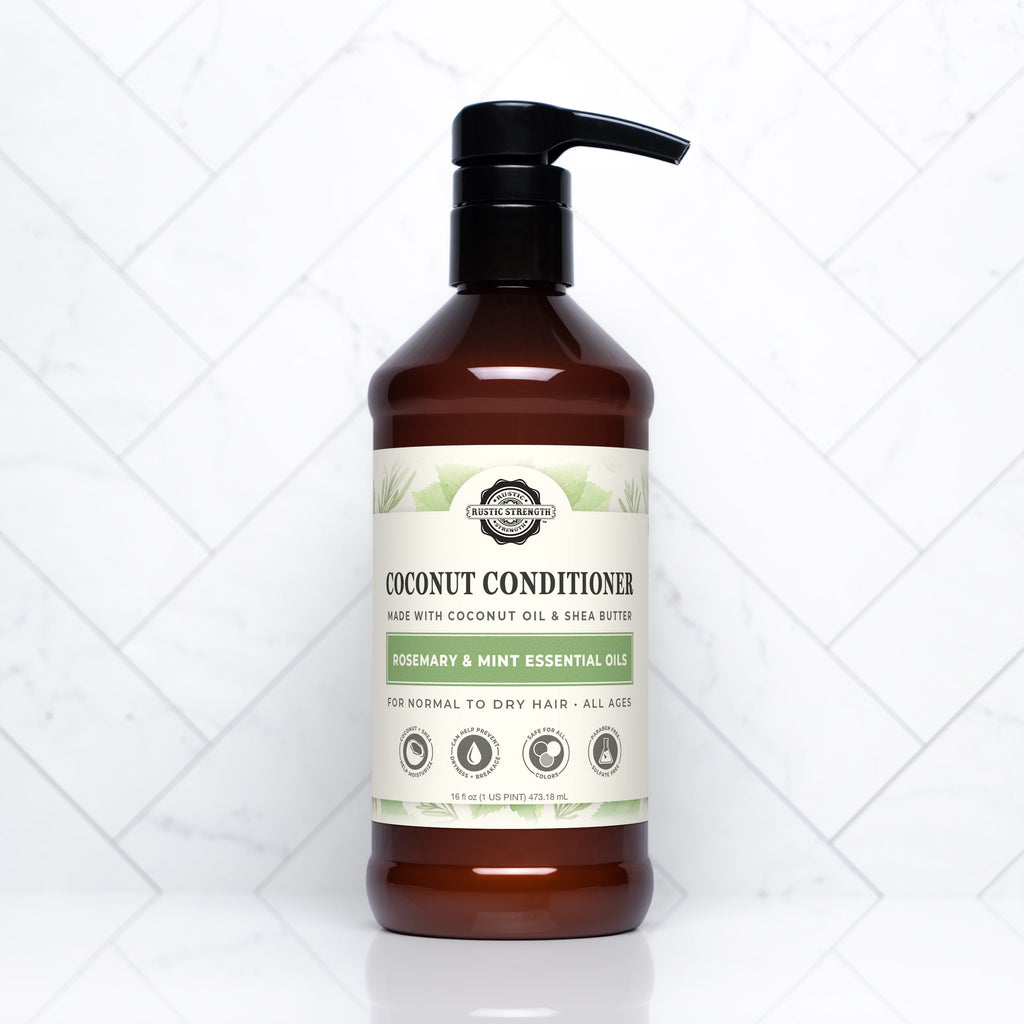 Coconut Conditioner | Rosemary & Mint 16 oz Plastic