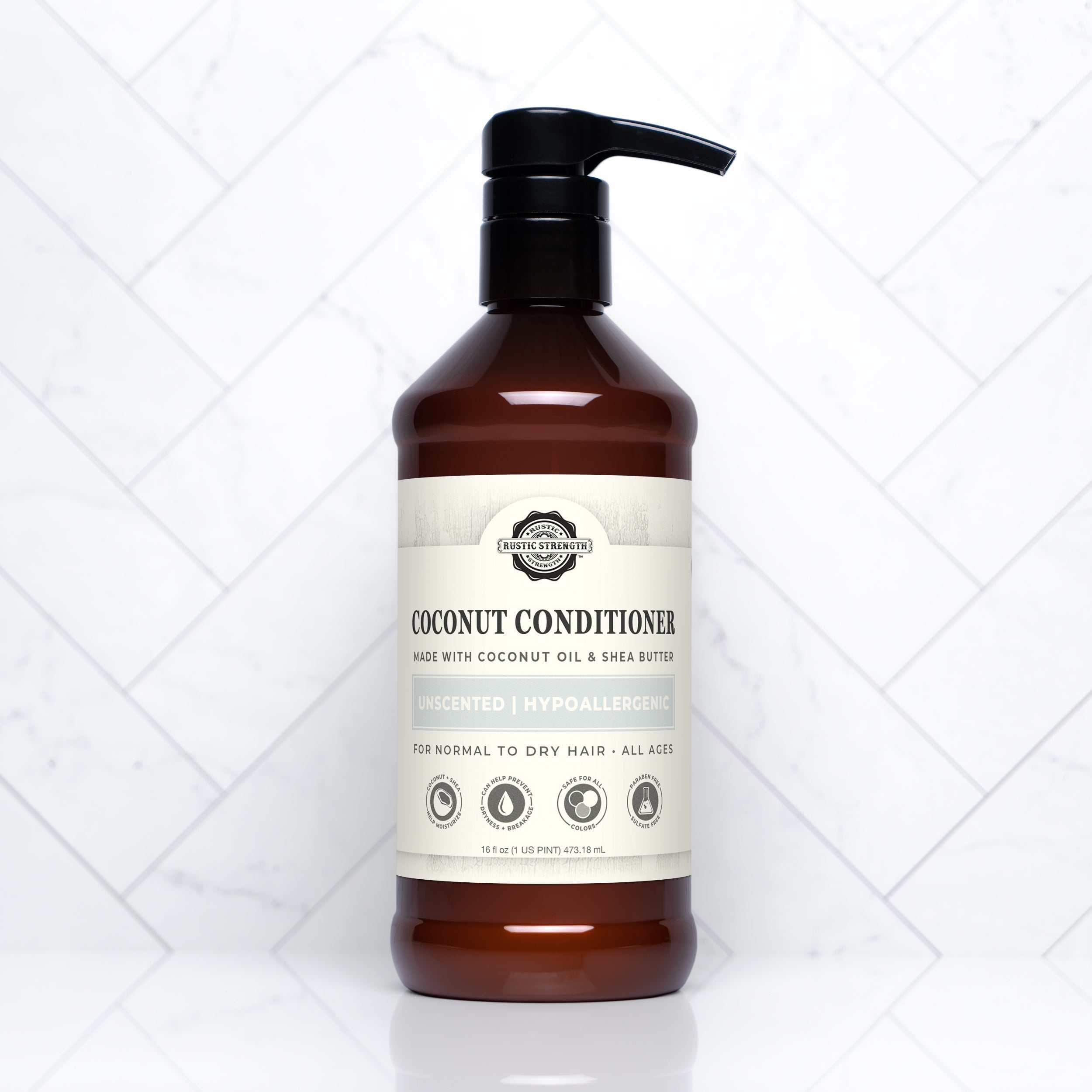 Coconut Conditioner | Unscented 16 oz Plastic
