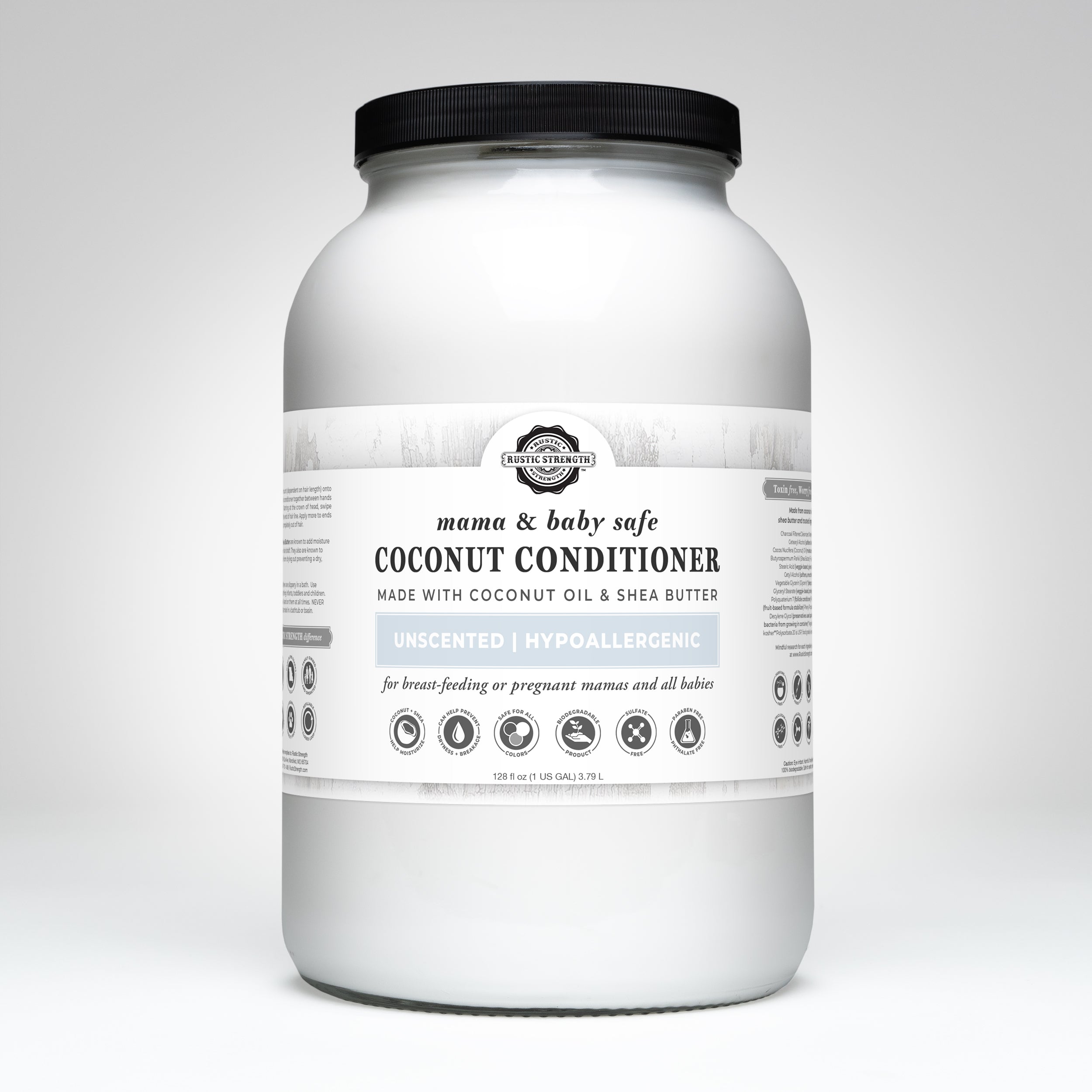 Coconut Conditioner | Mama + Baby Safe Gallon Jar Glass