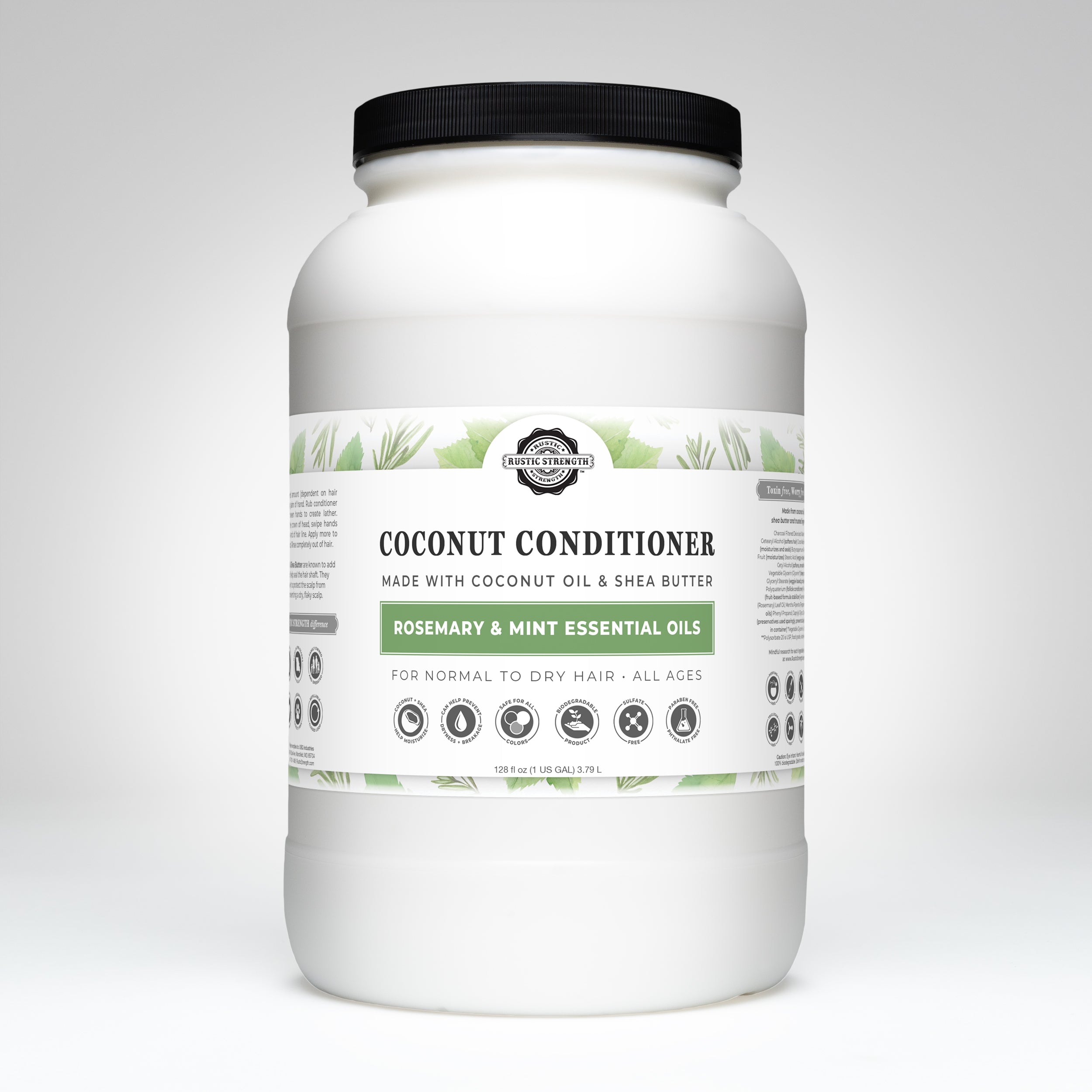 Coconut Conditioner | Rosemary & Mint Gallon Jar Plastic