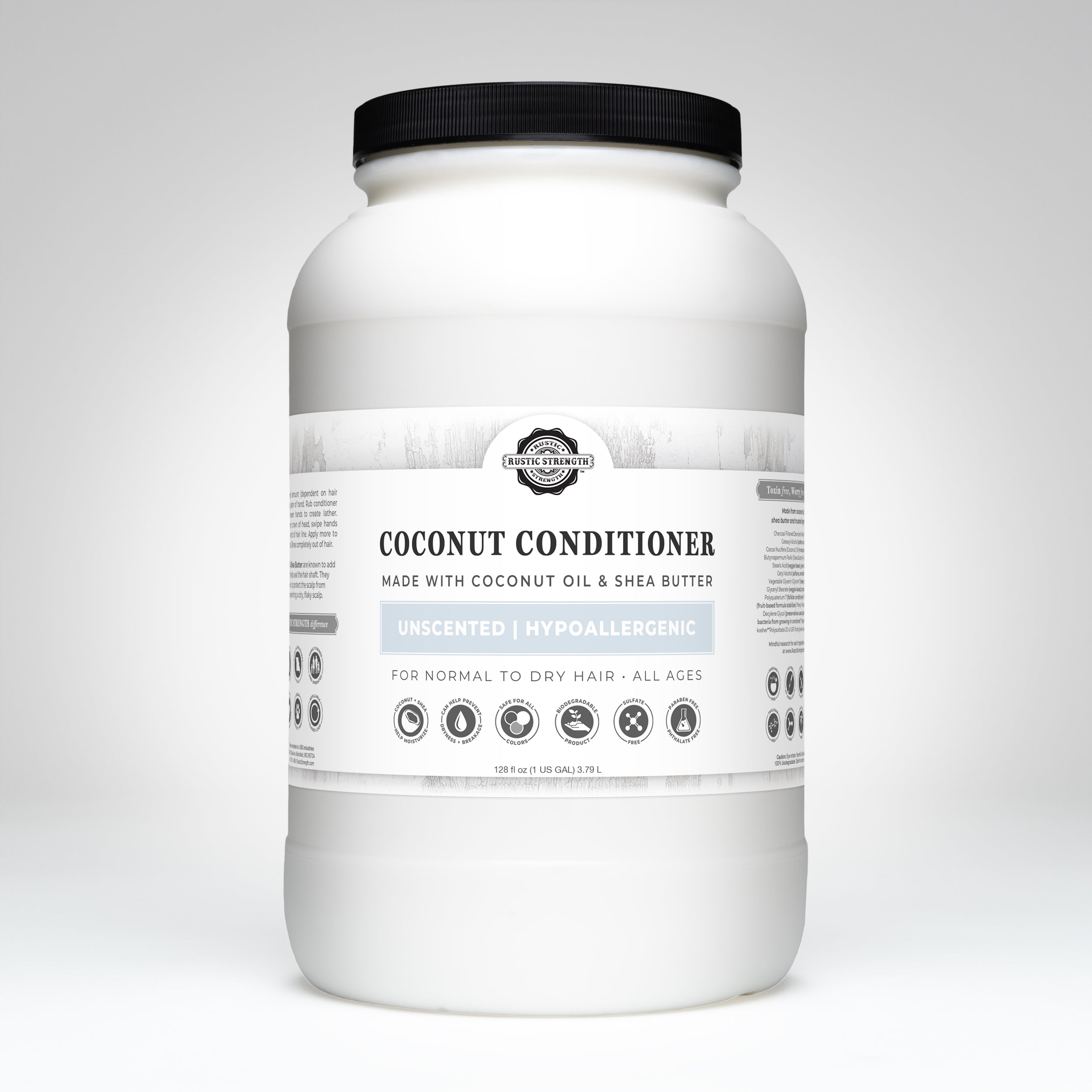 Coconut Conditioner | Unscented Gallon Jar Plastic