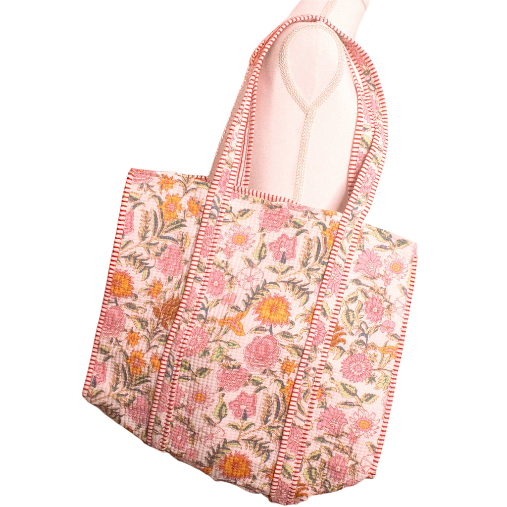 Soléa Cotton Sakura Tote Open top