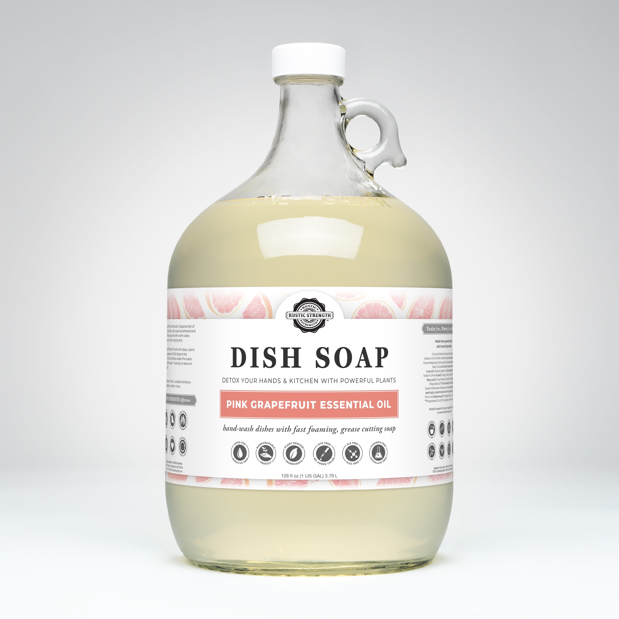 Dish Soap | Pink Grapefruit Gallon Glass