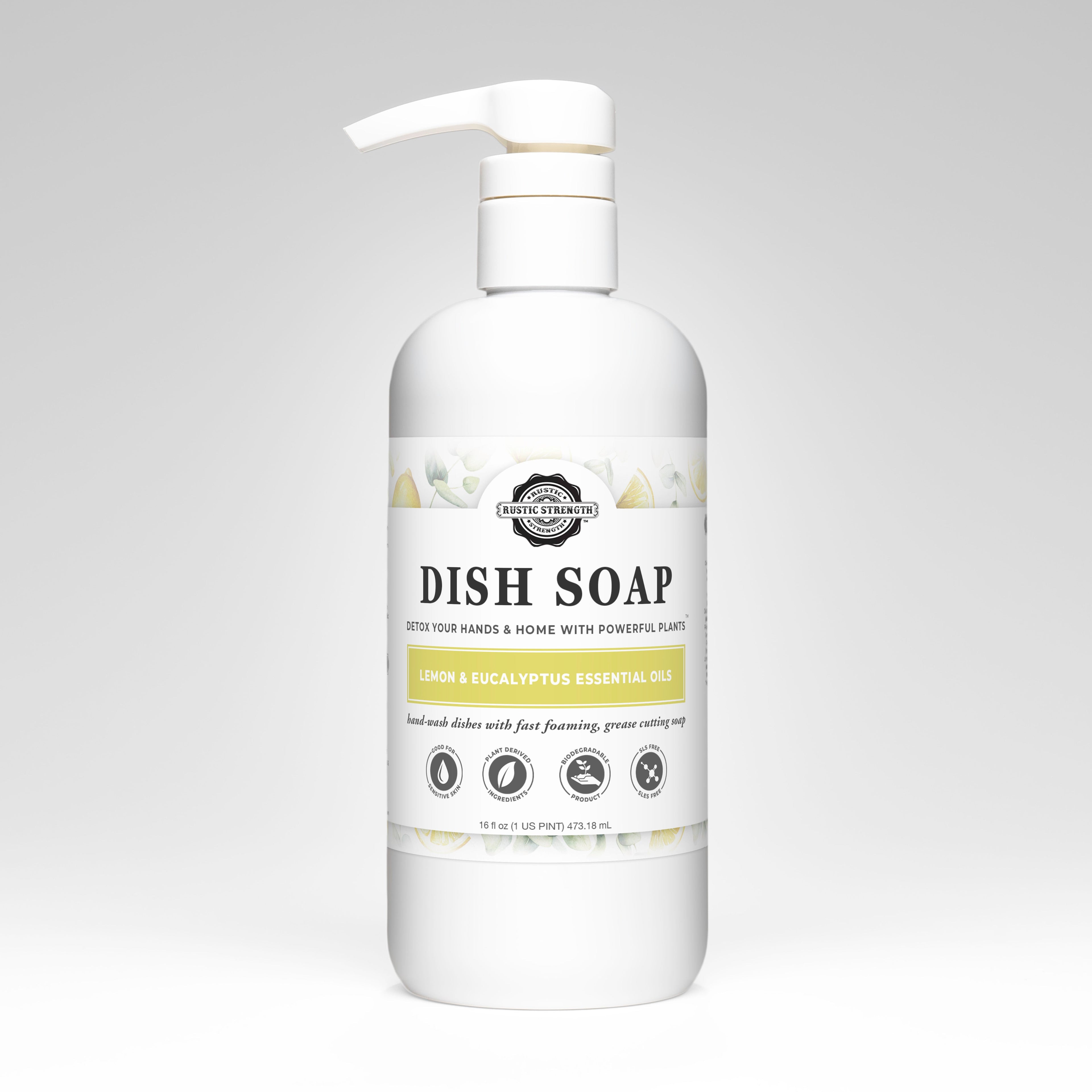 Dish Soap | Lemon & Eucalyptus 16 oz Plastic