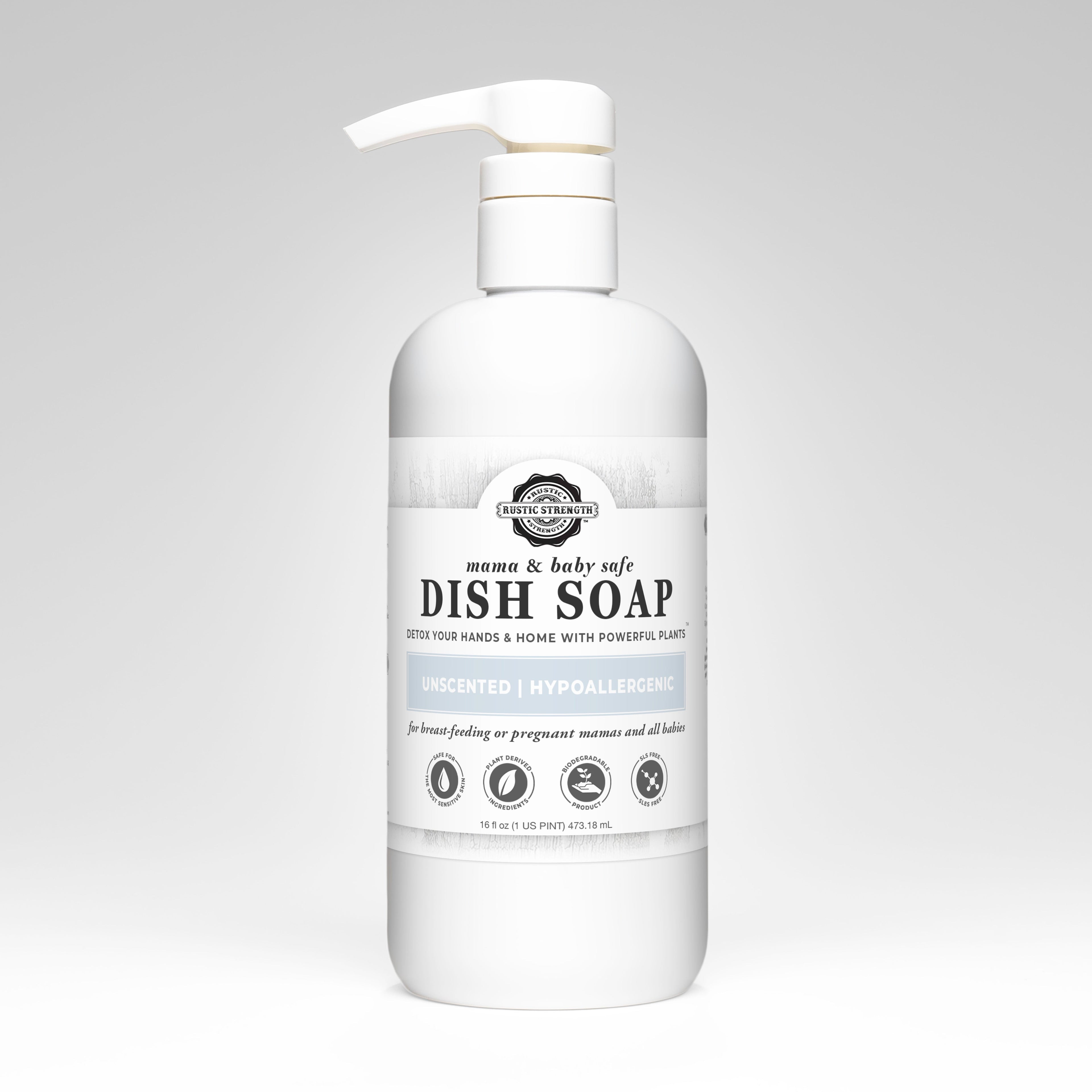 Dish Soap | Mama + Baby Safe 16 oz Plastic