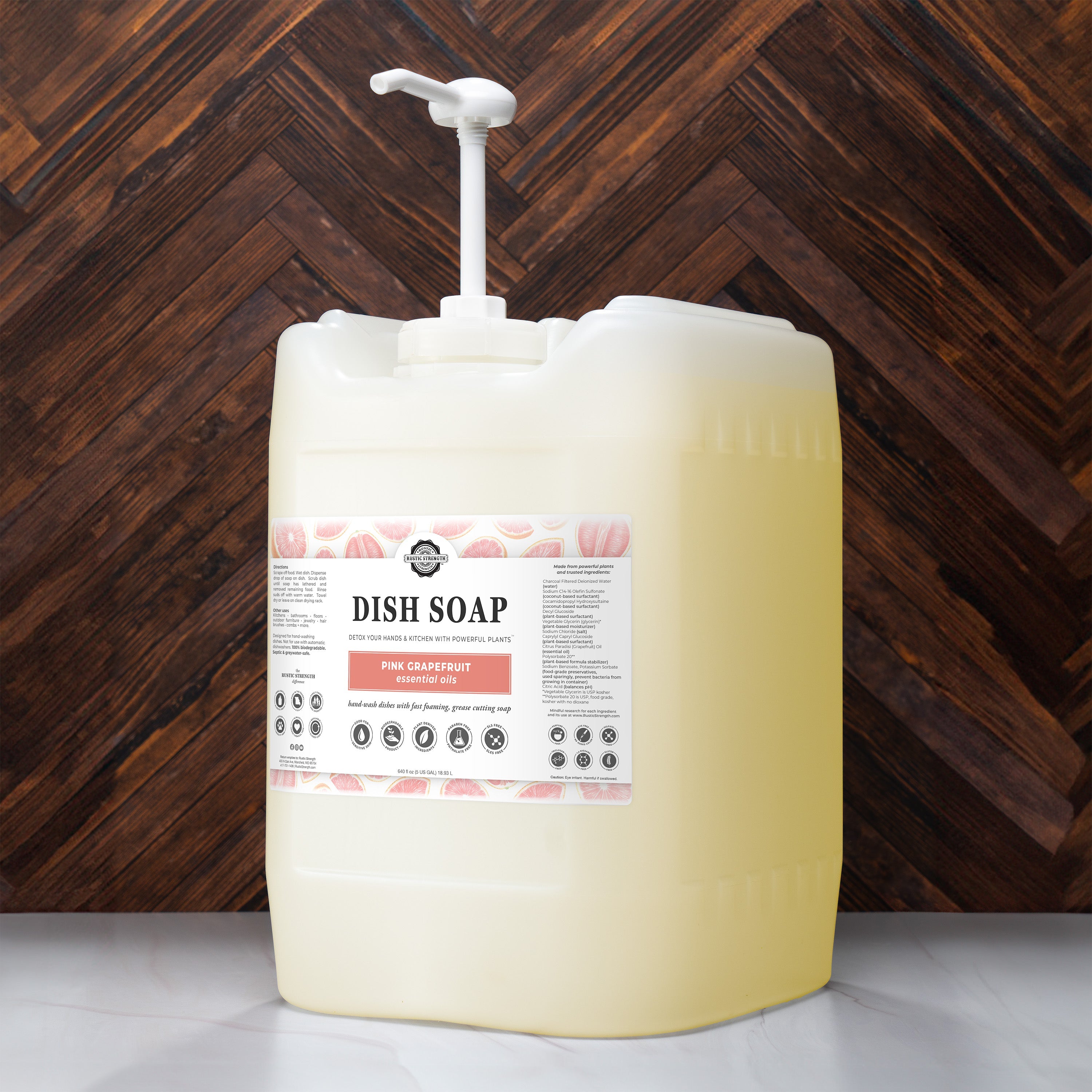 Dish Soap | Pink Grapefruit 5 Gallon Eco Jug with Pump