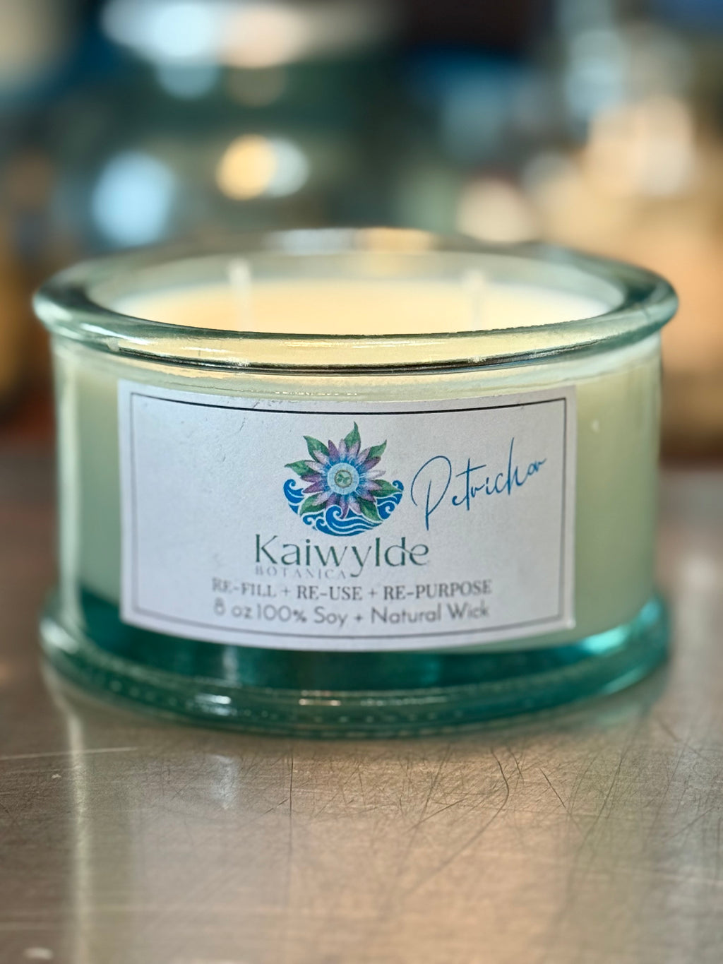 Petrichor Scent - Kaiwylde Botanica 10 oz Seaglass Series Jar Candle