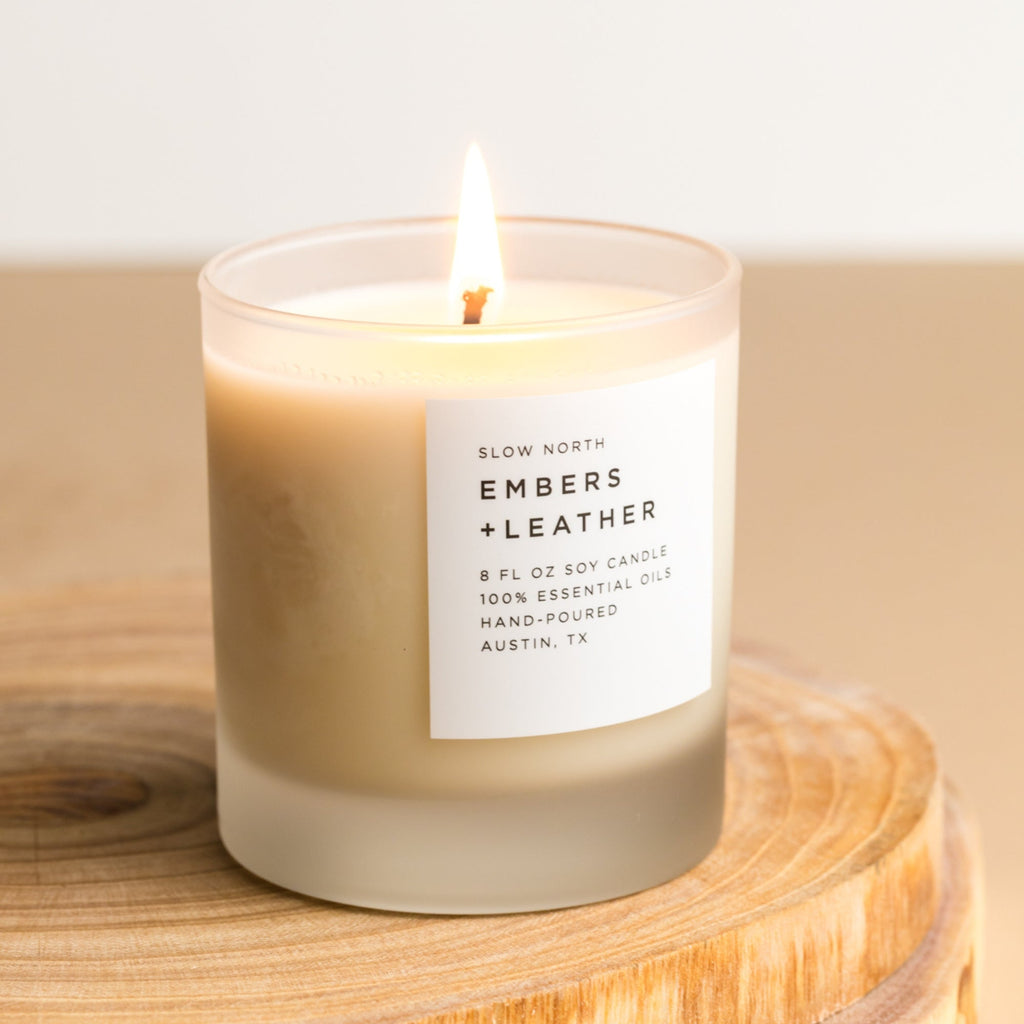 Embers + Leather - Signature Candle (Vetiver + Cedar + Patchouli)