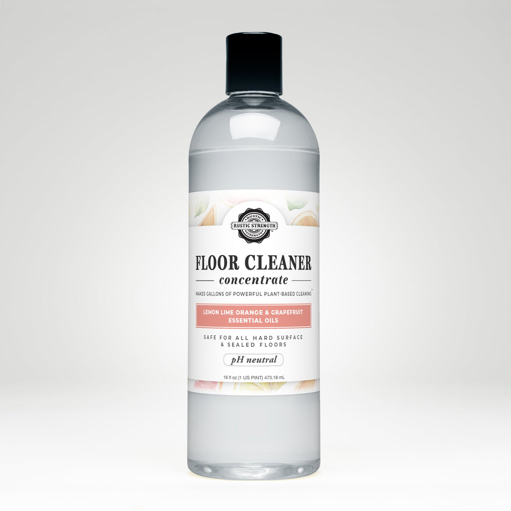 Floor Cleaner Concentrate | Lemon, Lime, Orange & Grapefruit 16 oz Plastic with Flip Top Spout
