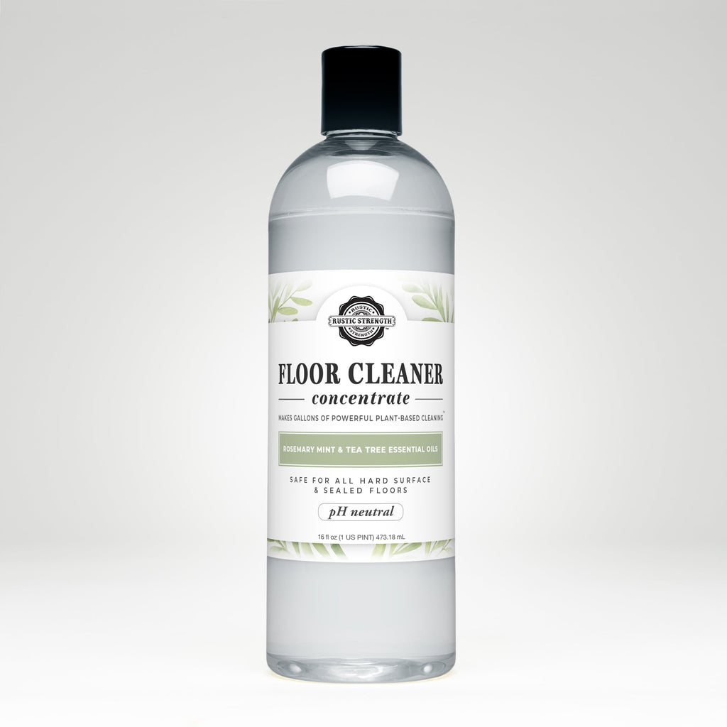 Floor Cleaner Concentrate | Rosemary, Mint & Tea Tree 16 oz Plastic with Flip Top Spout