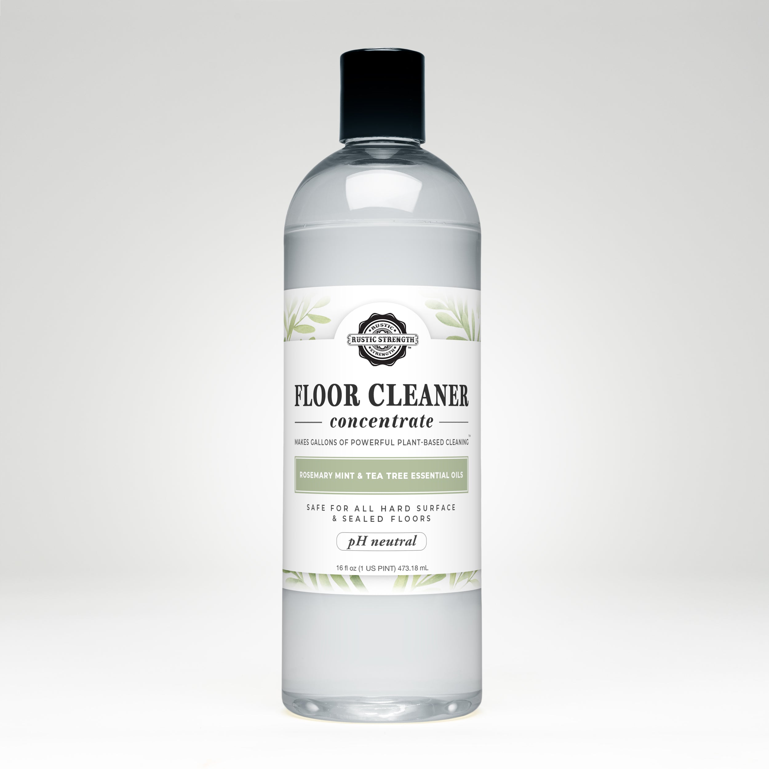 Floor Cleaner Concentrate | Rosemary, Mint & Tea Tree 16 oz Plastic with Flip Top Spout
