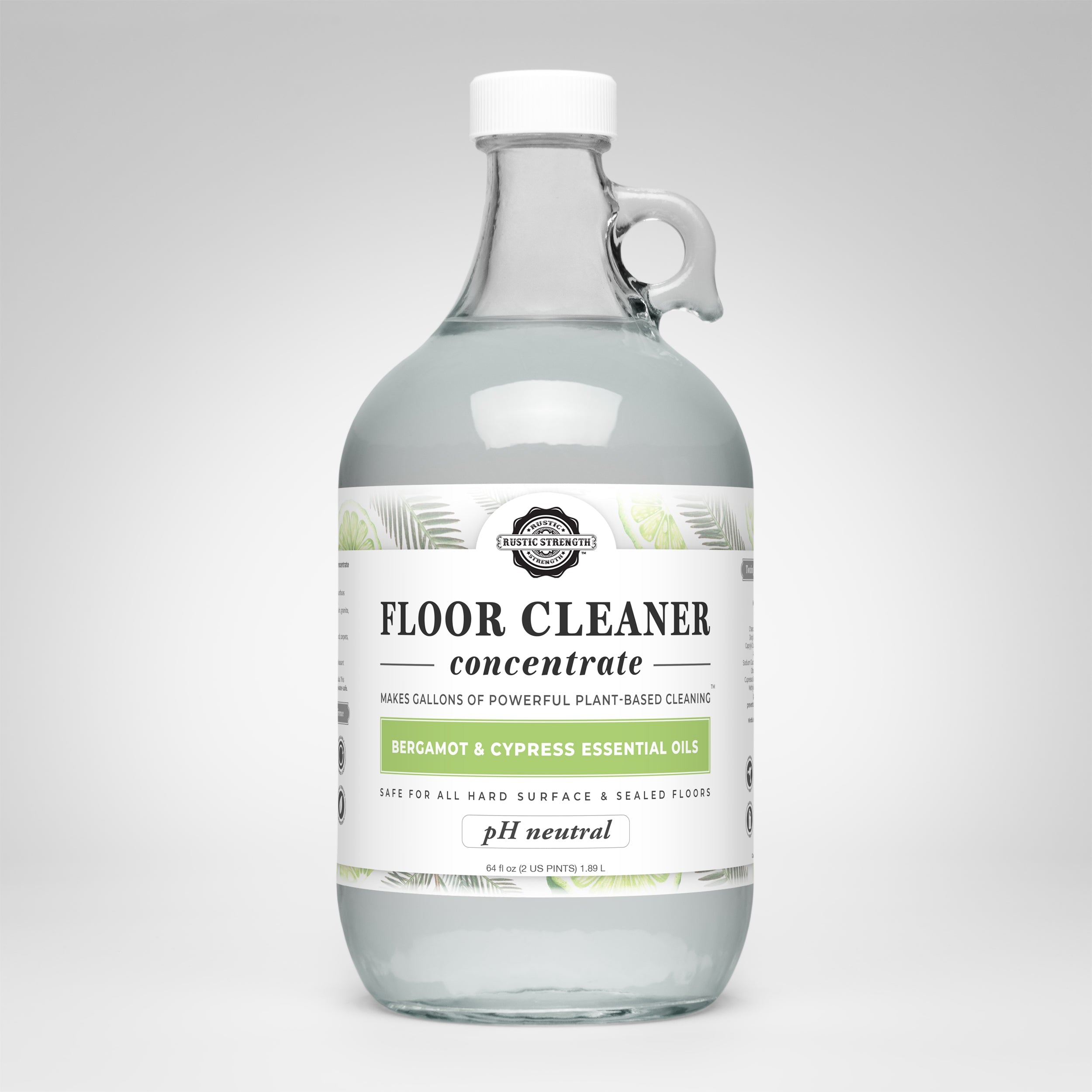 Floor Cleaner Concentrate | Bergamot & Cypress Half Gallon Glass