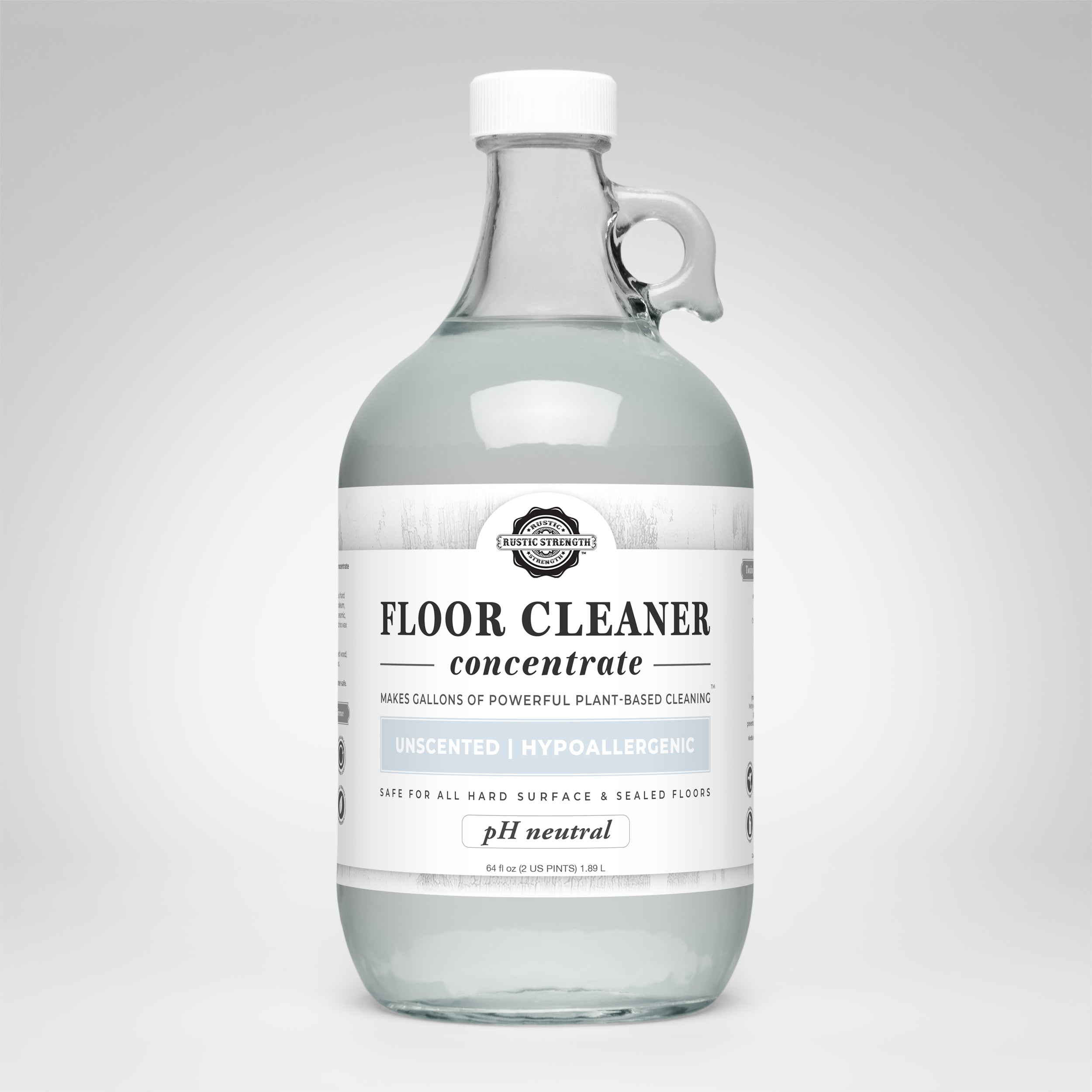 Floor Cleaner Concentrate | Unscented Half Gallon Glass