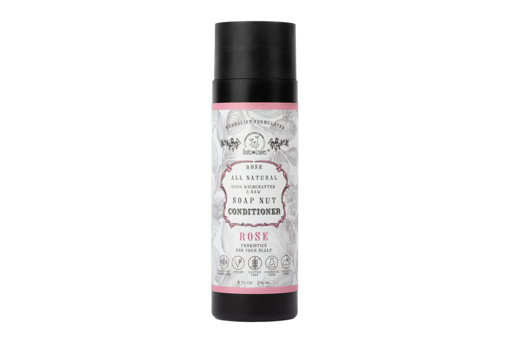 All Natural Soapnut CONDITIONER - ROSE- wild fermented probiotics for your scalp
