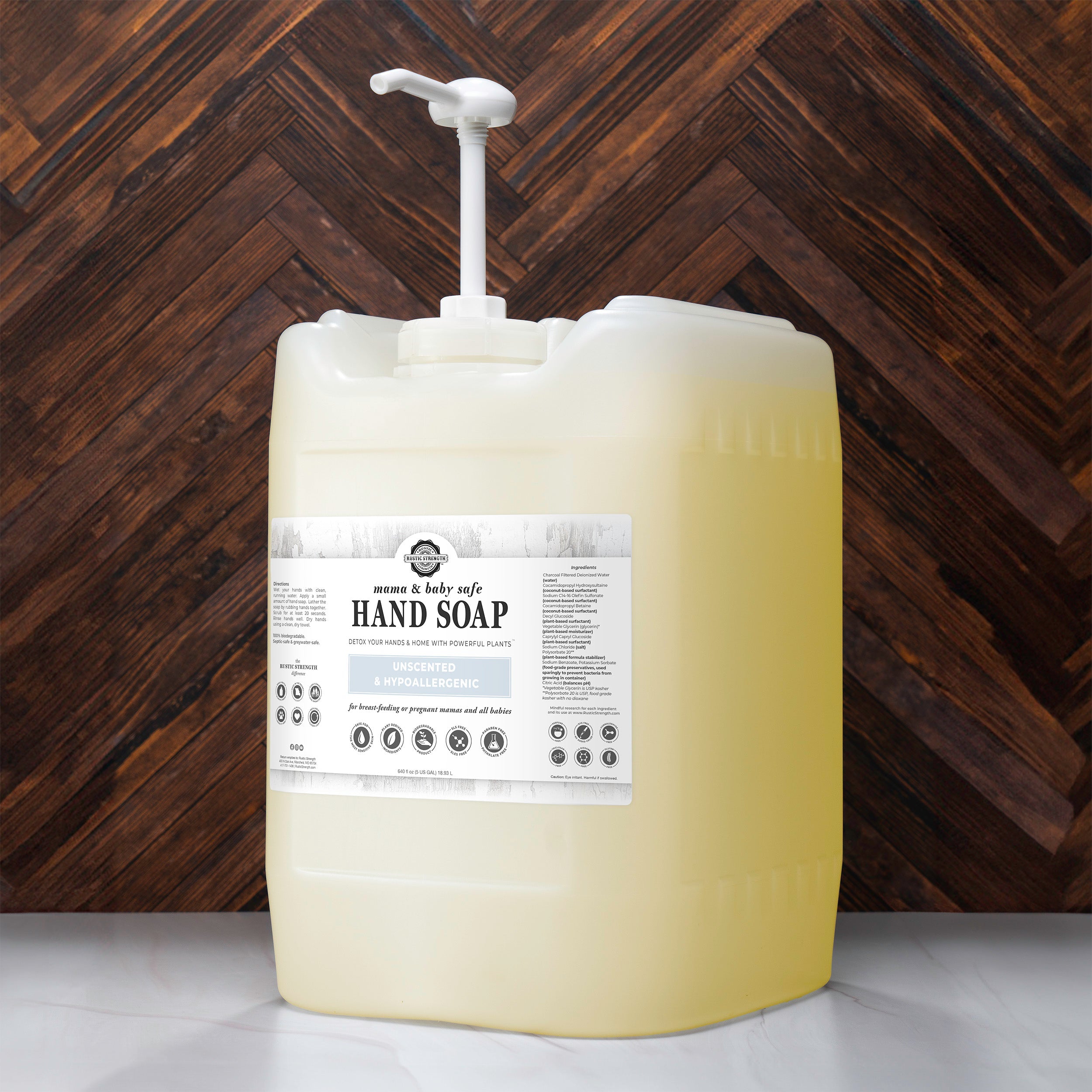 Hand Soap | Mama + Baby Safe 5 Gallon Eco Jug with Pump