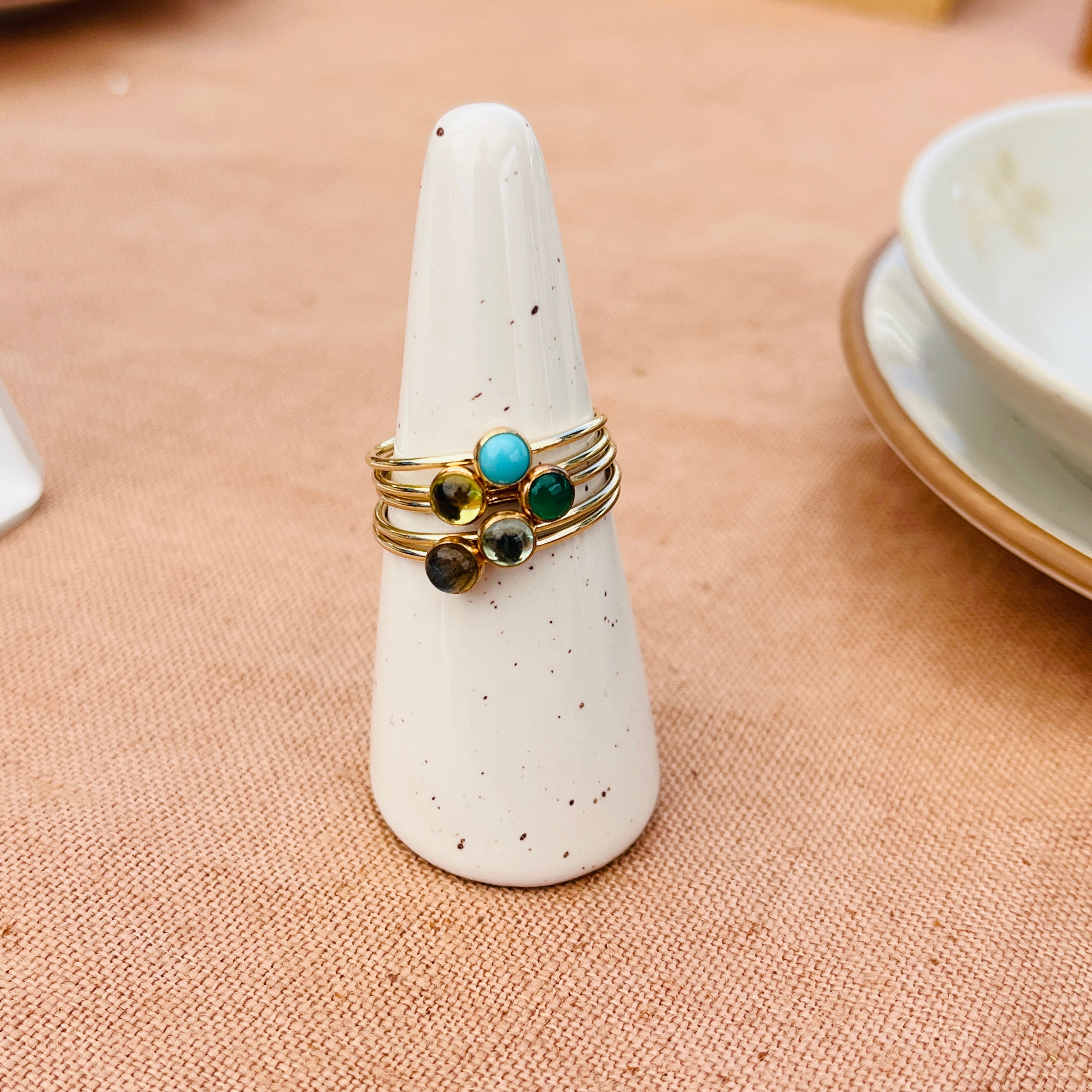 BLUE APATITE RING