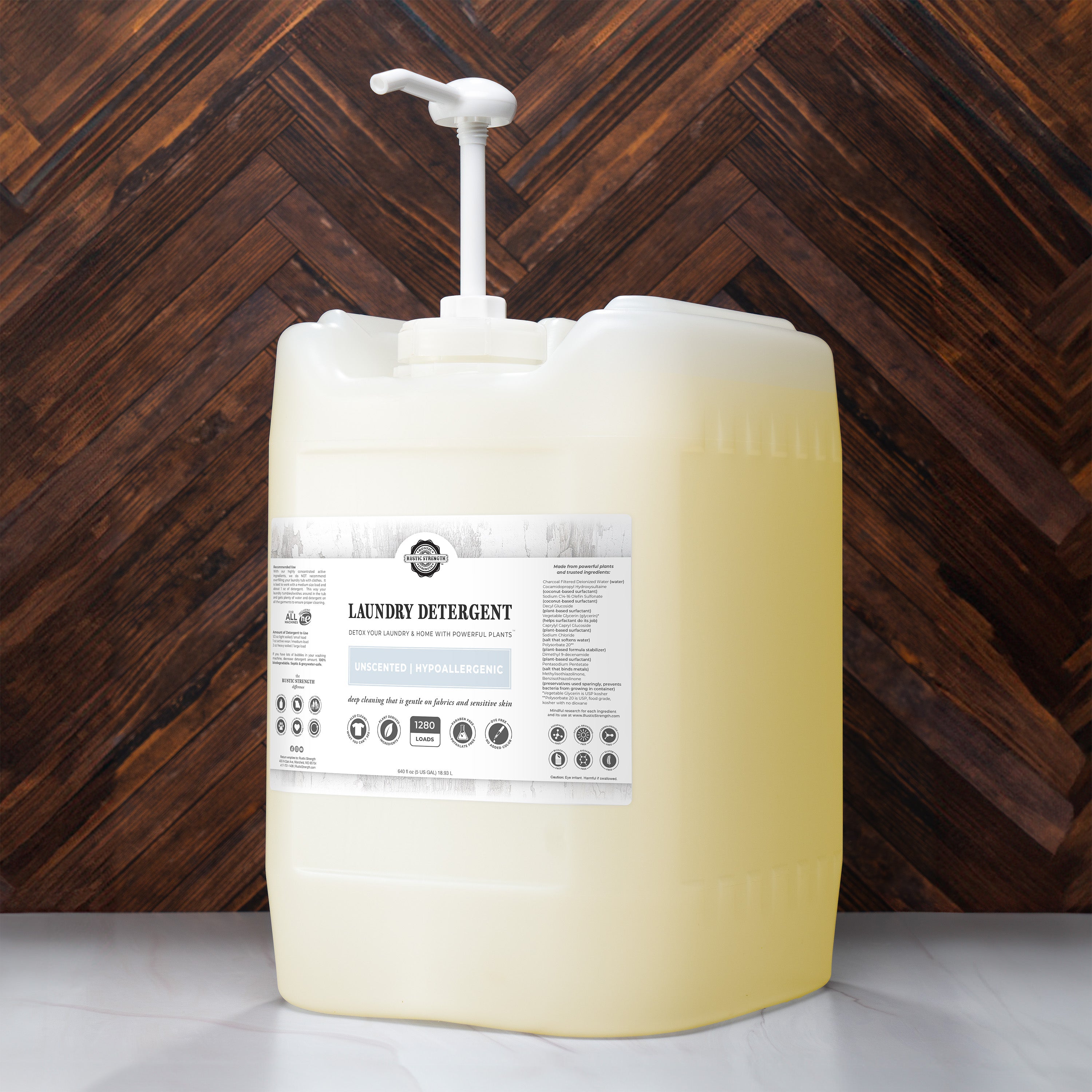 Laundry Detergent | Unscented 5 Gallon Eco Jug with Pump