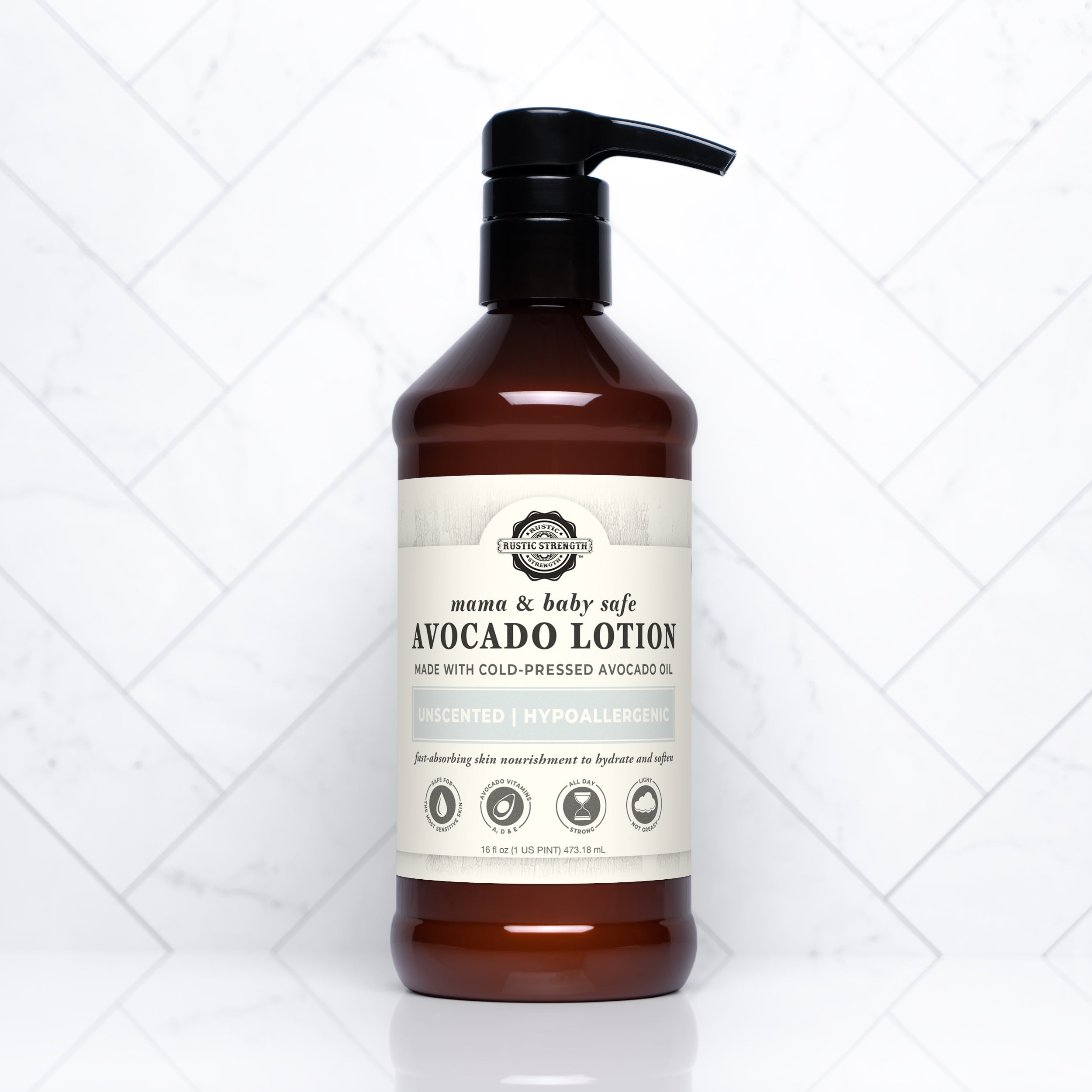 Avocado Lotion | Mama + Baby Safe 16 oz Plastic