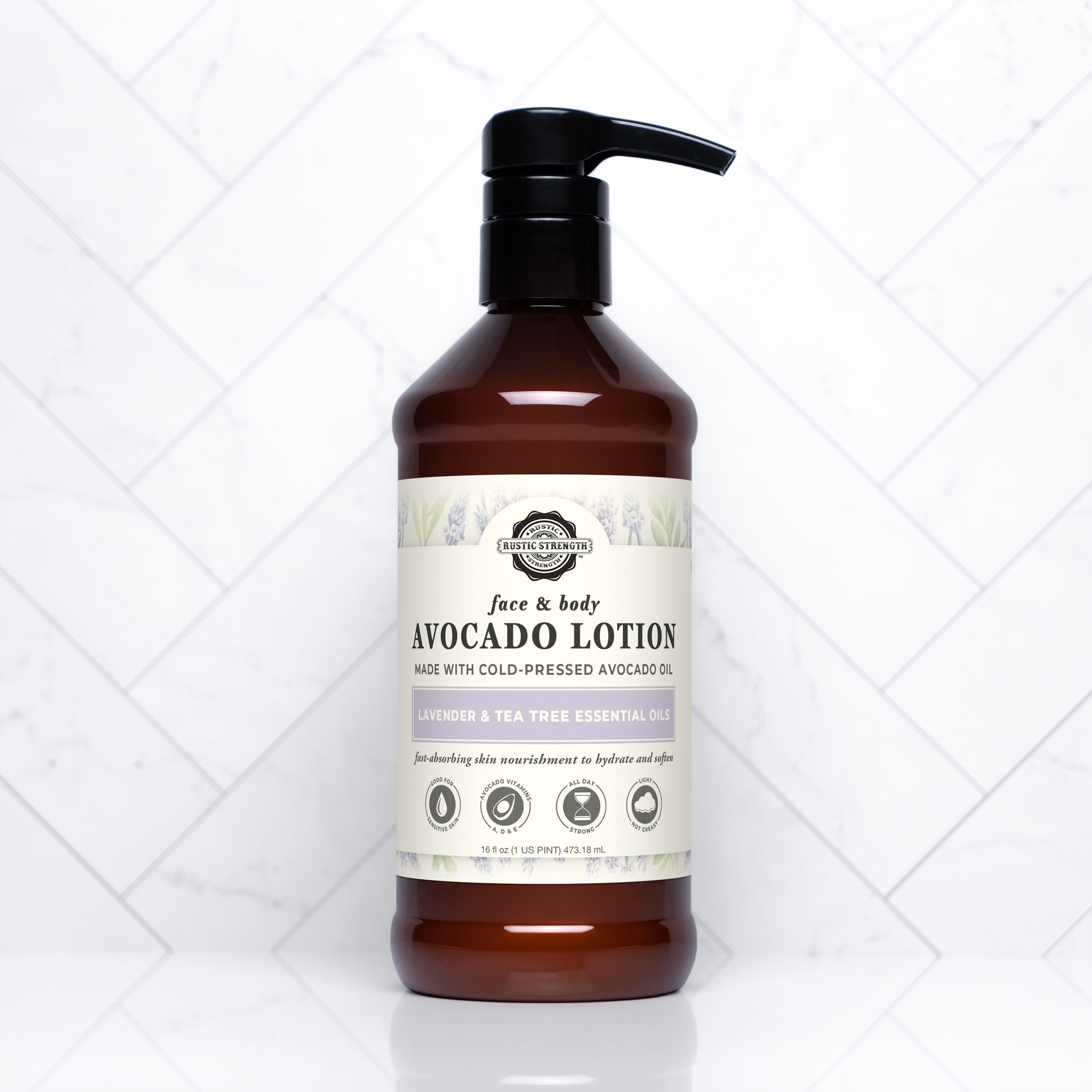 Avocado Lotion | Lavender & Tea Tree 16 oz Plastic