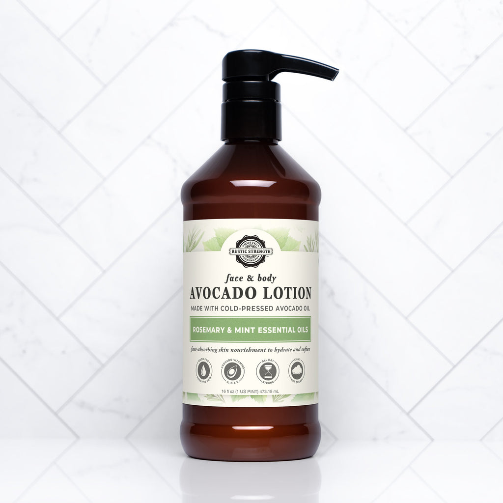 Avocado Lotion | Rosemary & Mint 16 oz Plastic