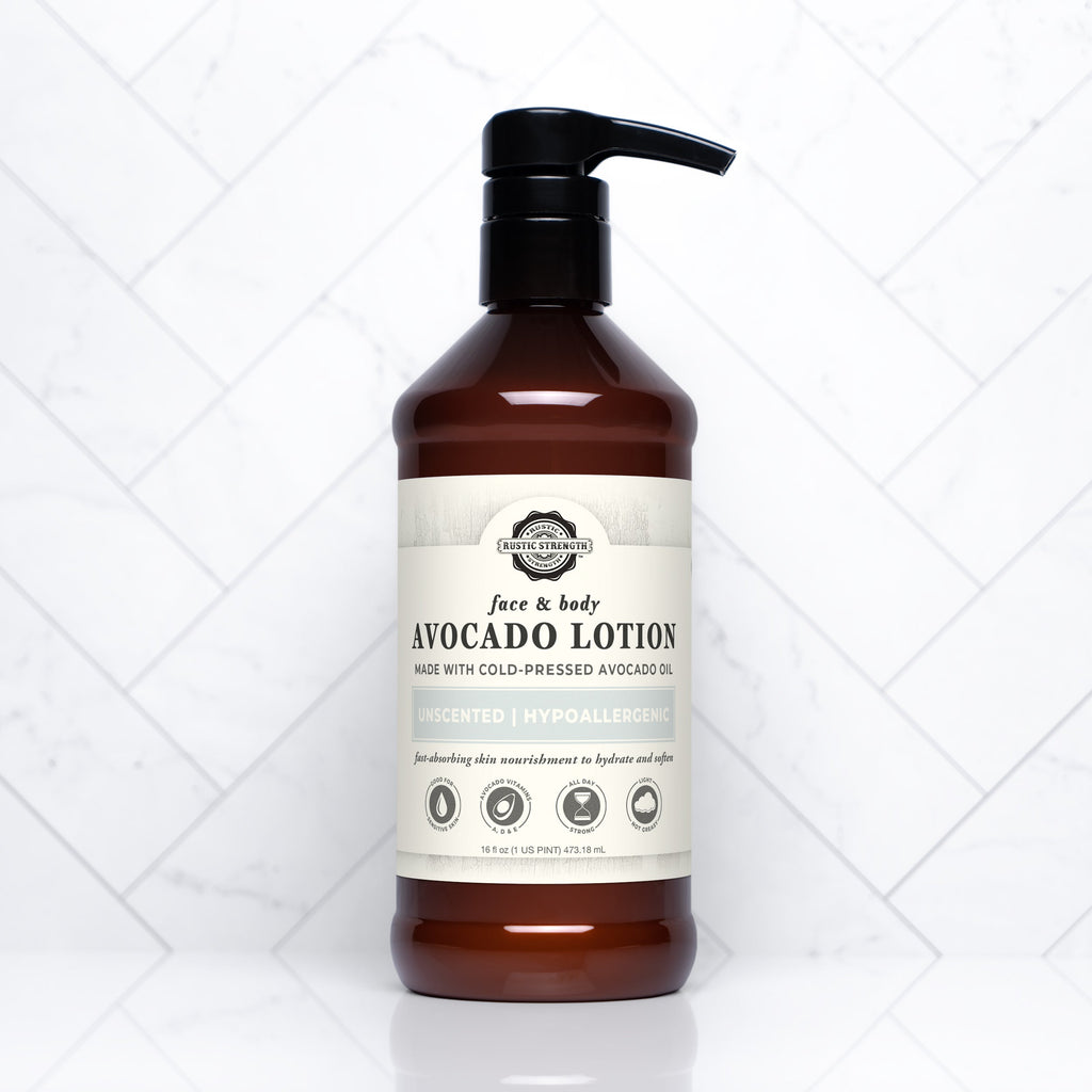 Avocado Lotion | Unscented 16 oz Plastic