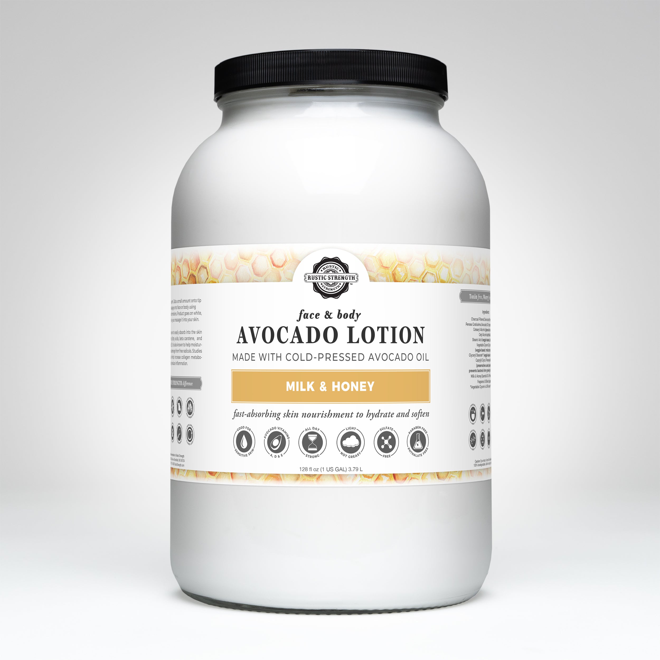 Avocado Lotion | Milk & Honey Gallon Jar Glass