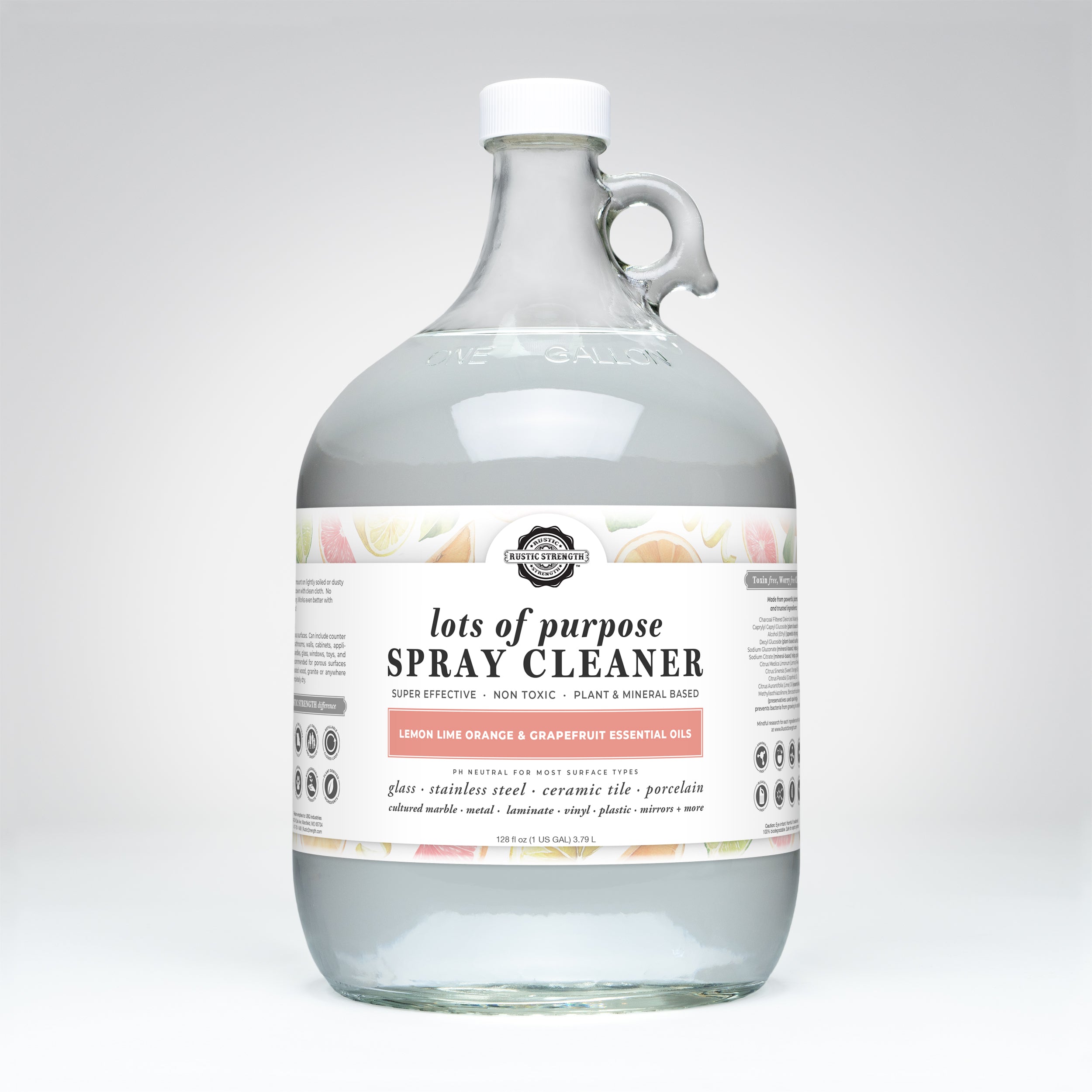 Lots of Purpose Spray Cleaner | Lemon, Lime, Orange & Grapefruit Gallon Glass