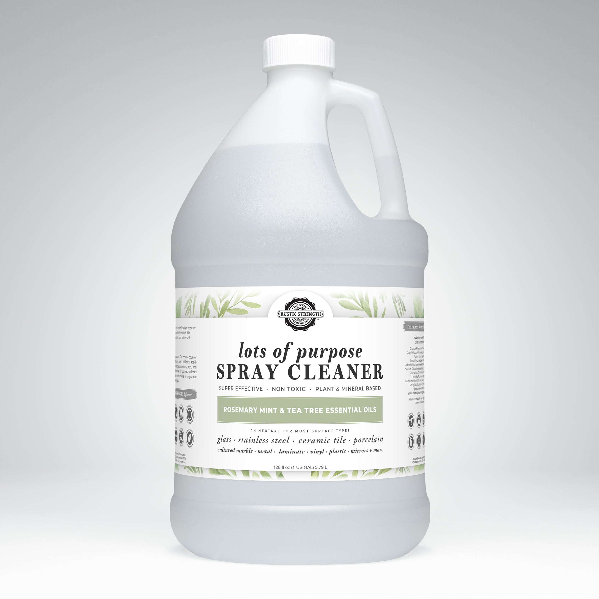Lots of Purpose Spray Cleaner | Rosemary, Mint & Tea Tree Gallon Plastic