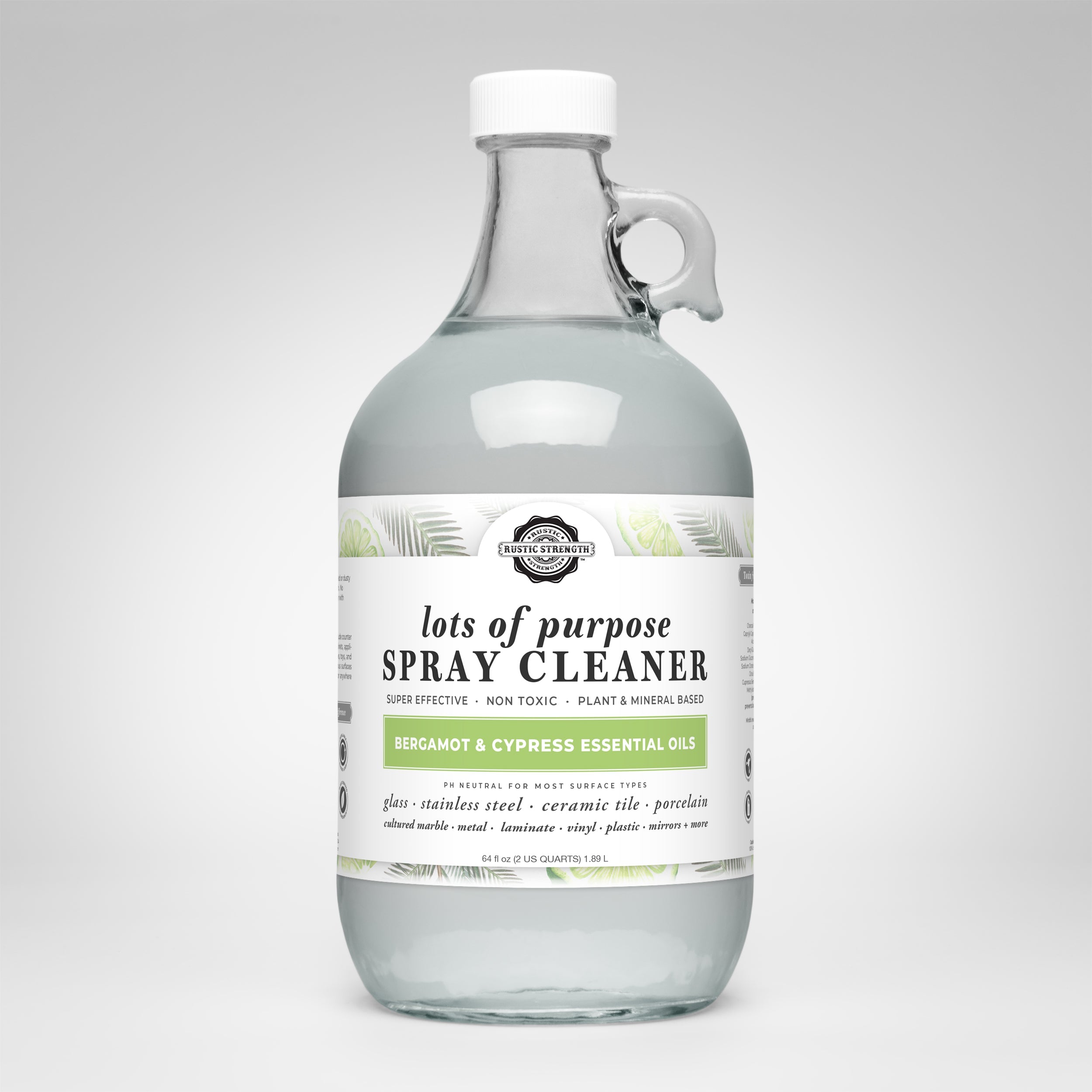 Lots of Purpose Spray Cleaner | Bergamot & Cypress Half Gallon Glass